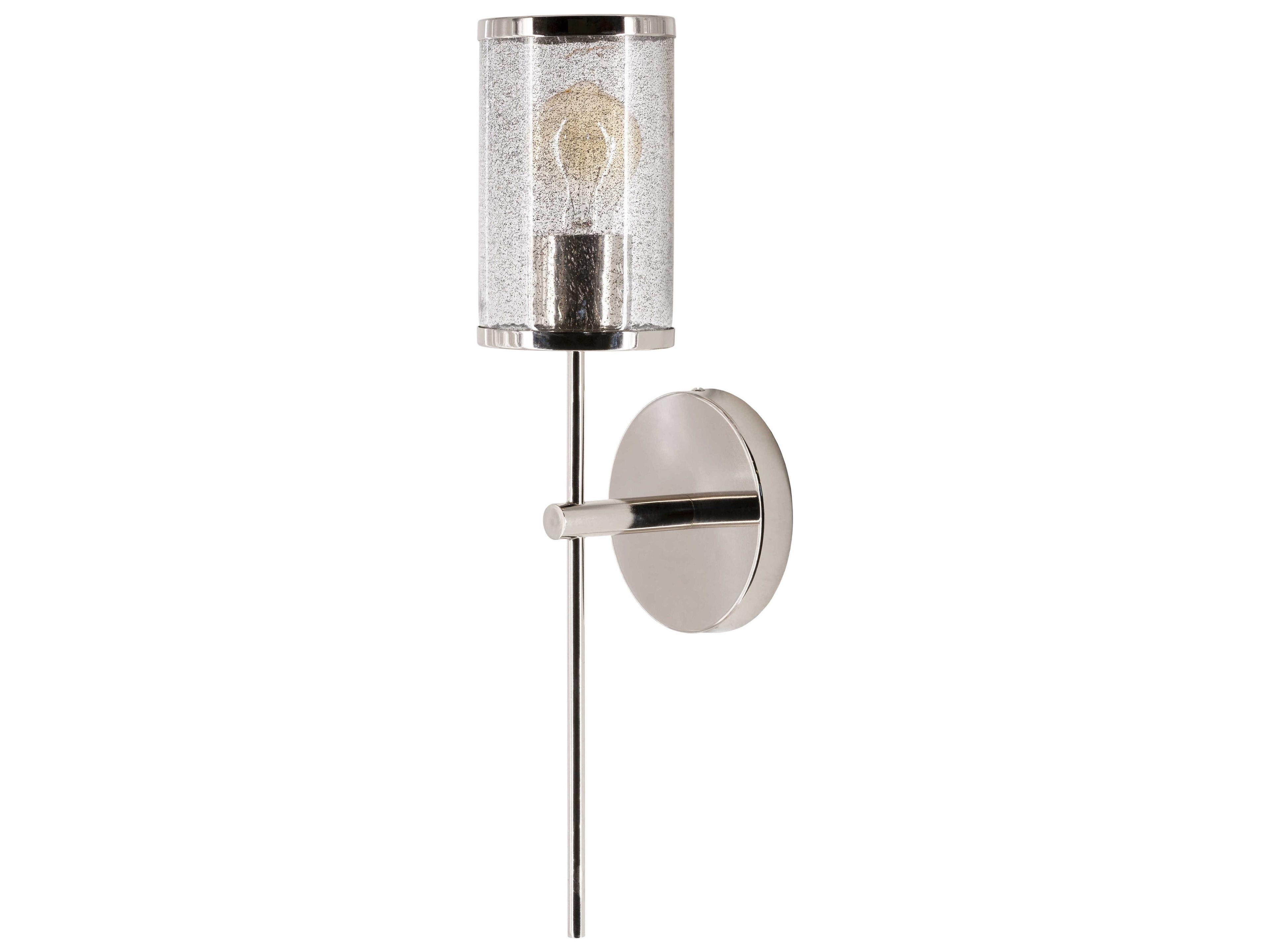 Surya Nasir 1-Light Metallic Nickel Wall Sconce