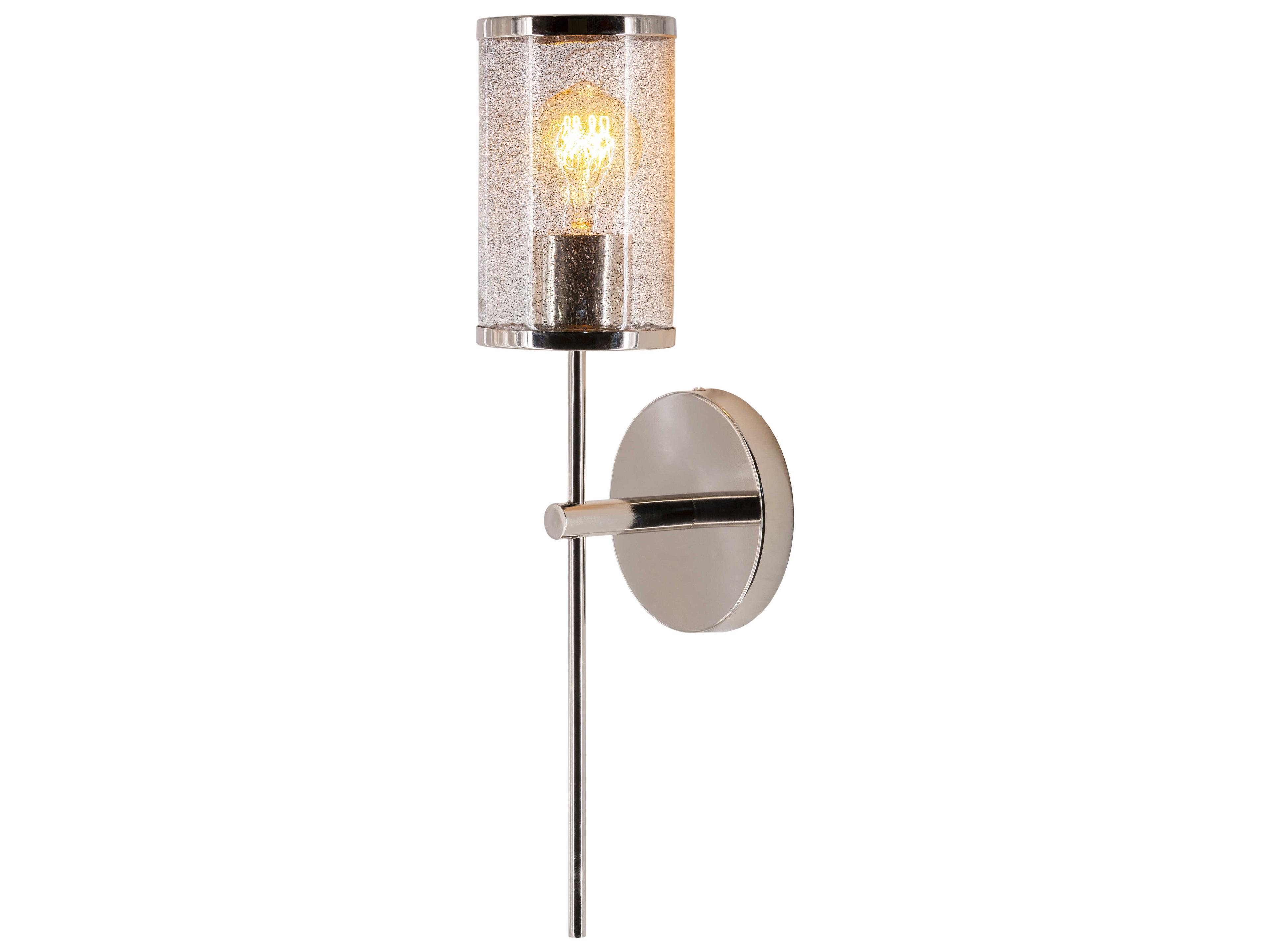 Surya Nasir 1-Light Metallic Nickel Wall Sconce