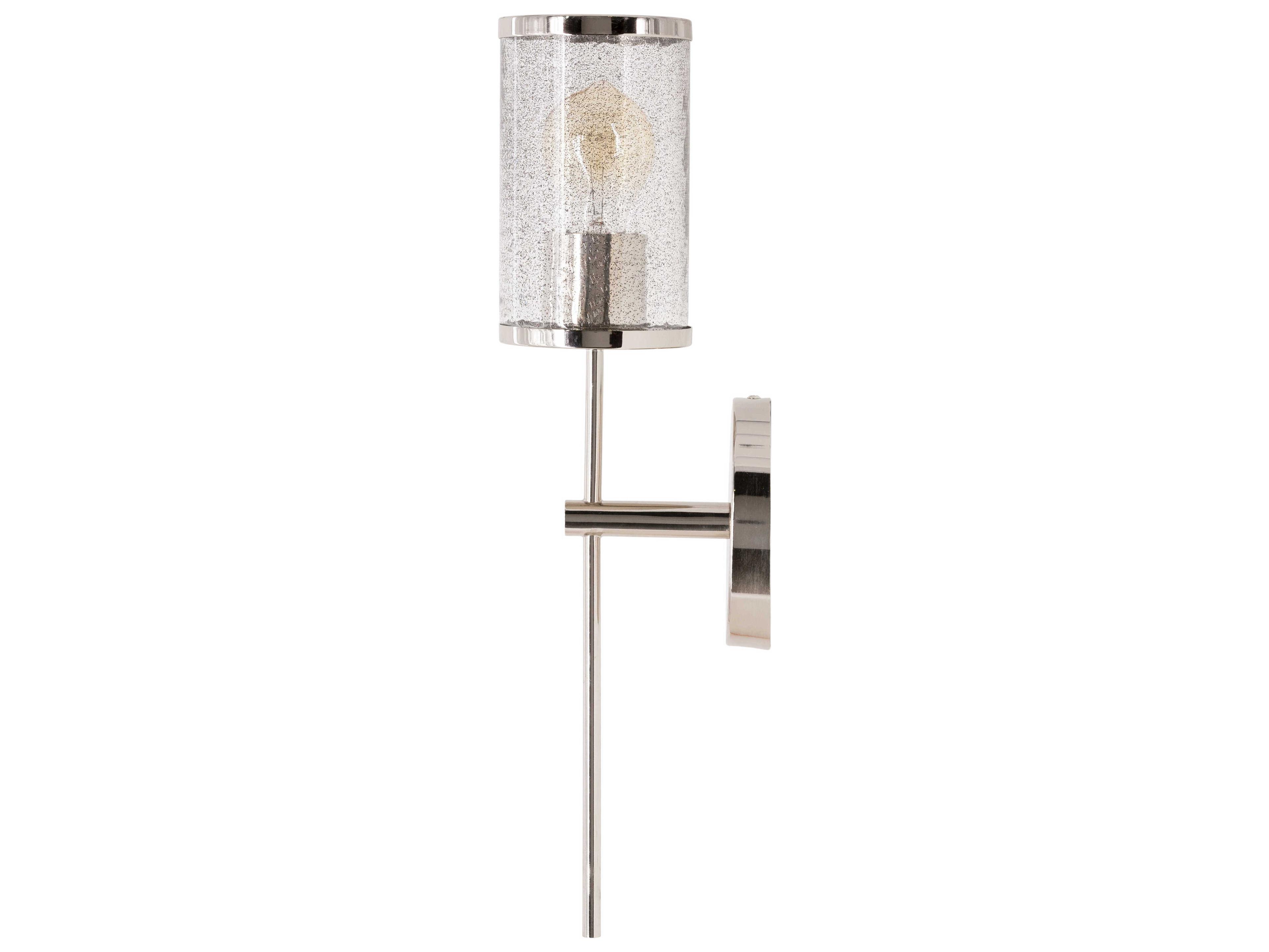 Surya Nasir 1-Light Metallic Nickel Wall Sconce