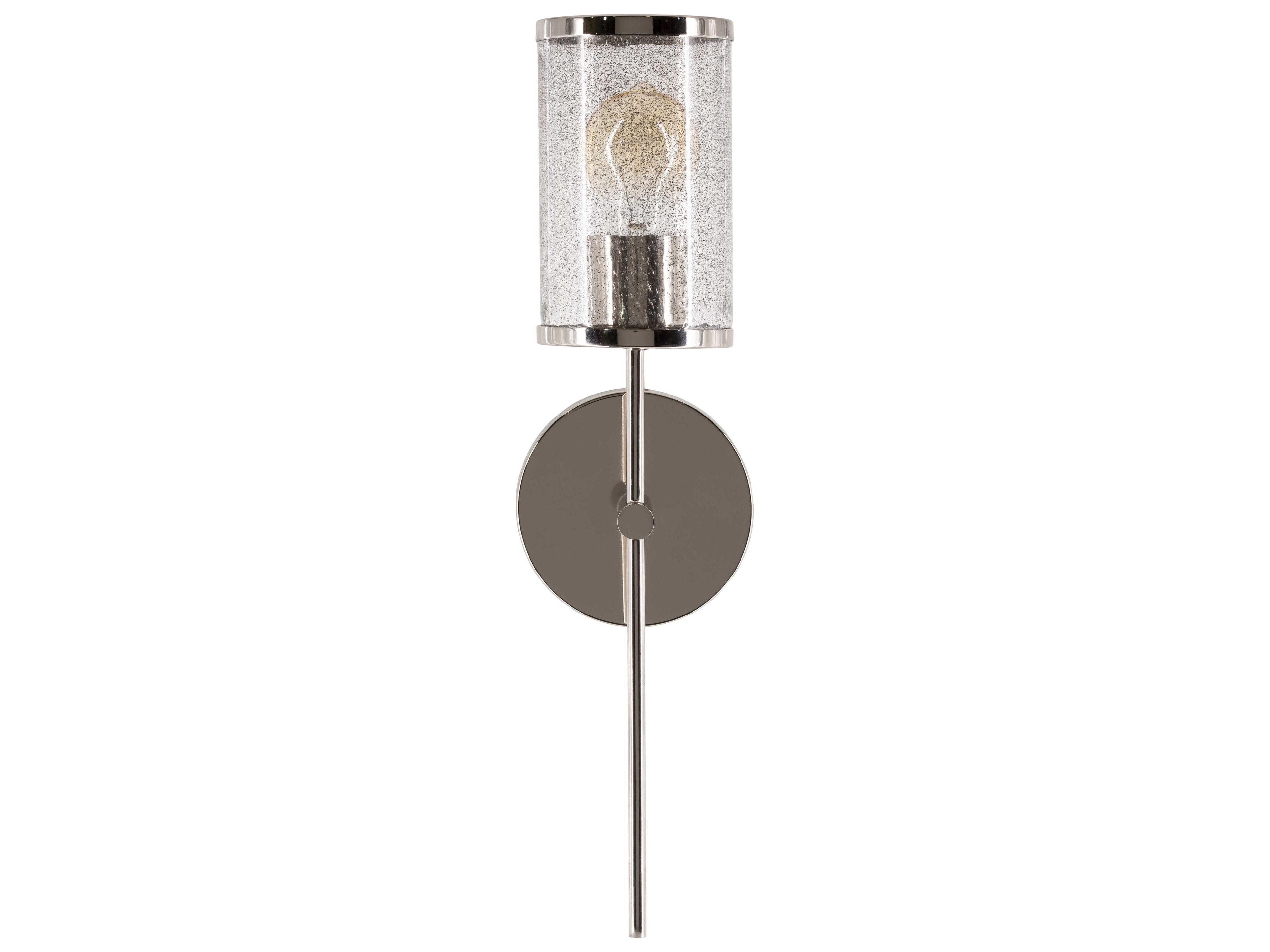 Surya Nasir 1-Light Metallic Nickel Wall Sconce