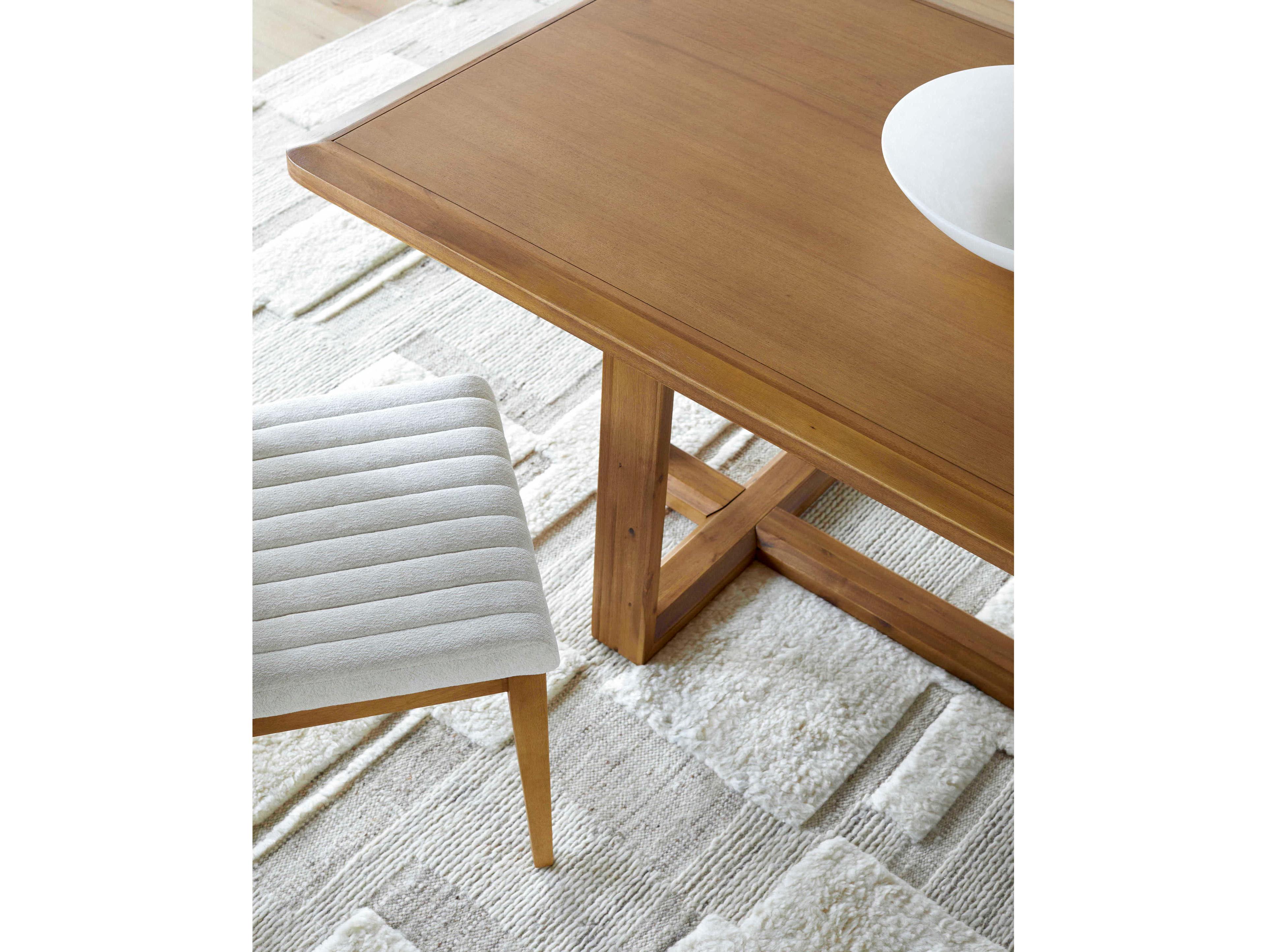 Surya Northbank Rectangular Wood Wheat Dining Table