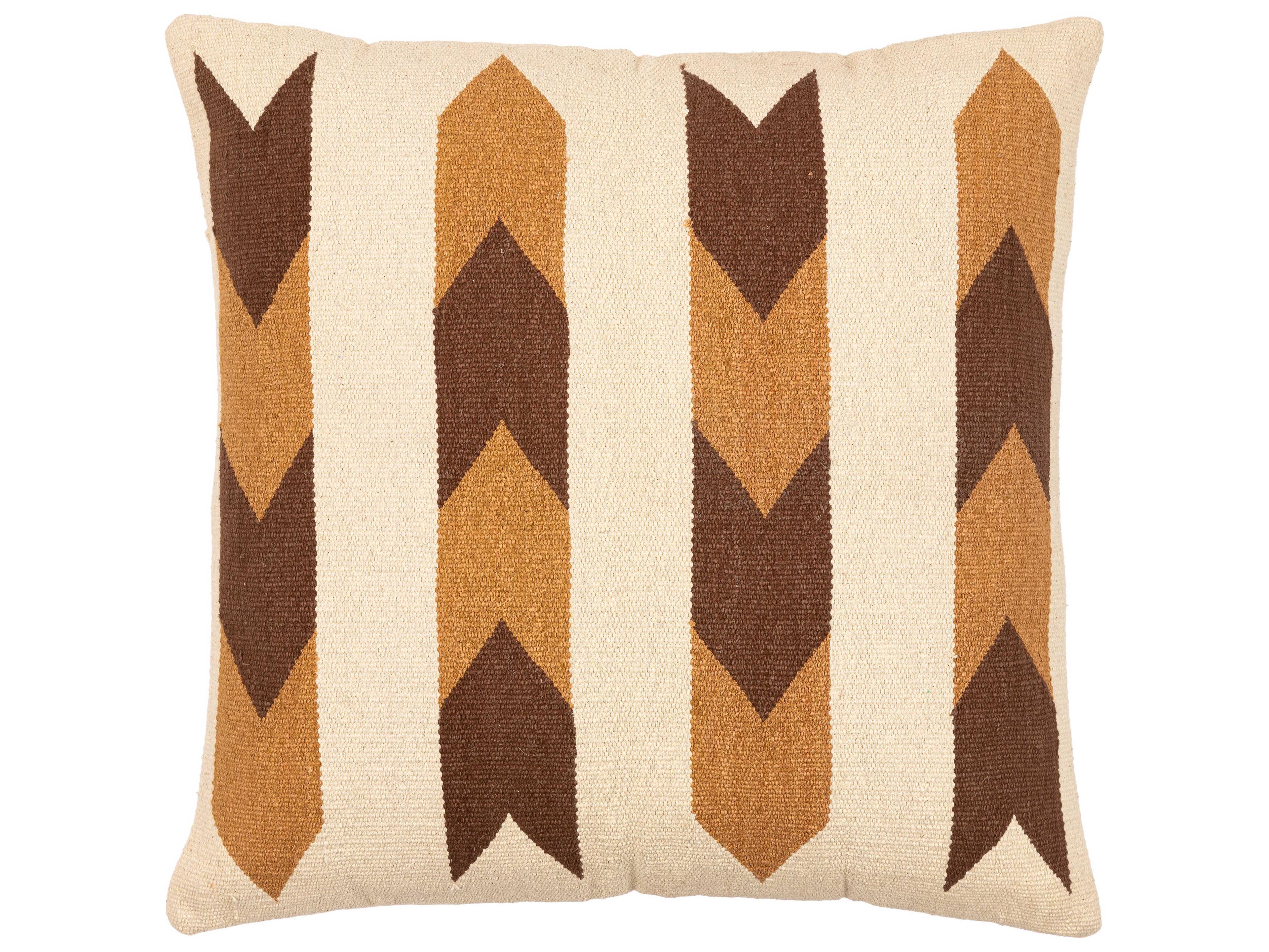 Surya Andrea Cream / Dark Brown / Brown Pillow