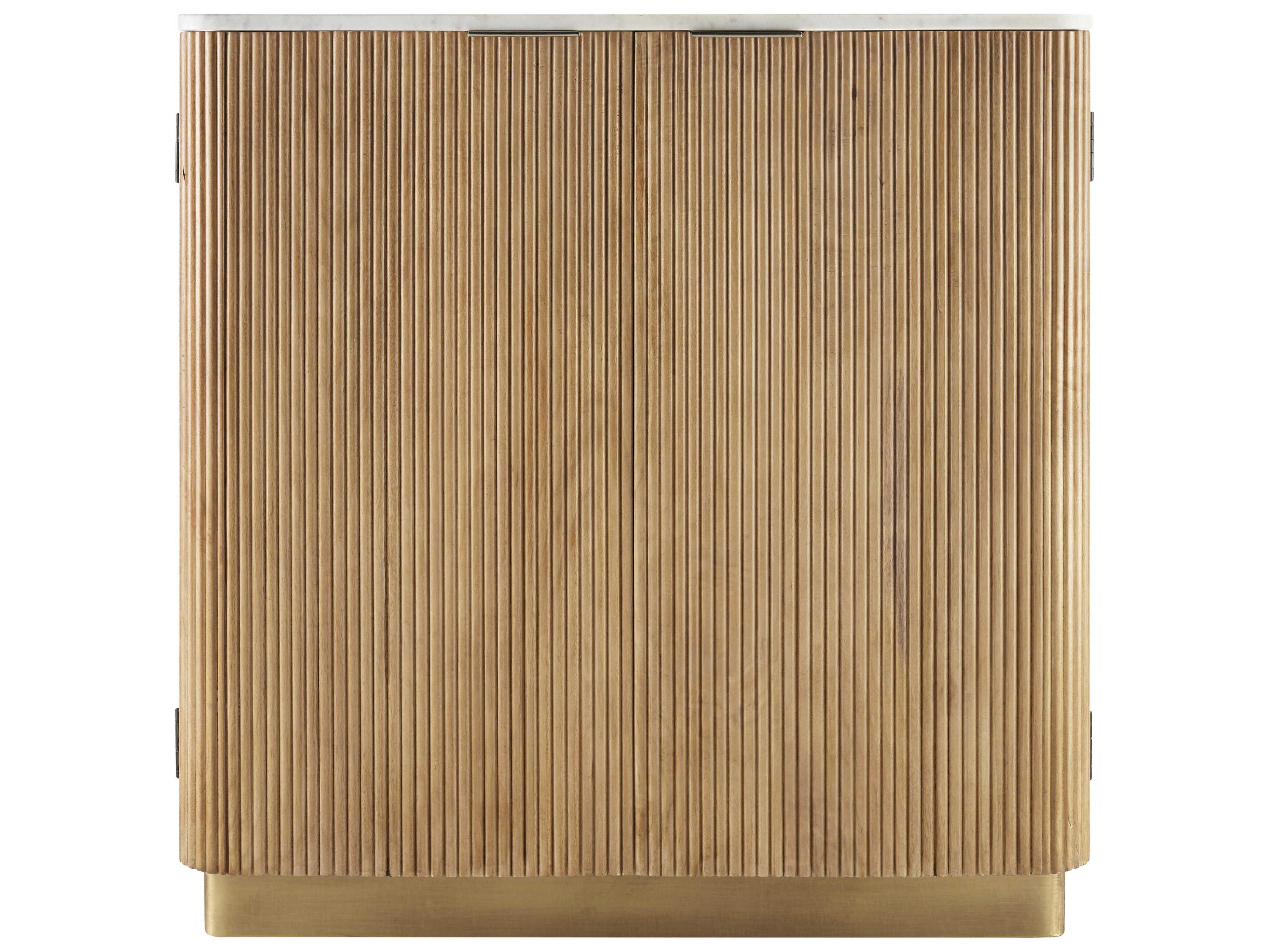 Surya Nems 34" Mango Wood White Dark Brown Gold Sideboard