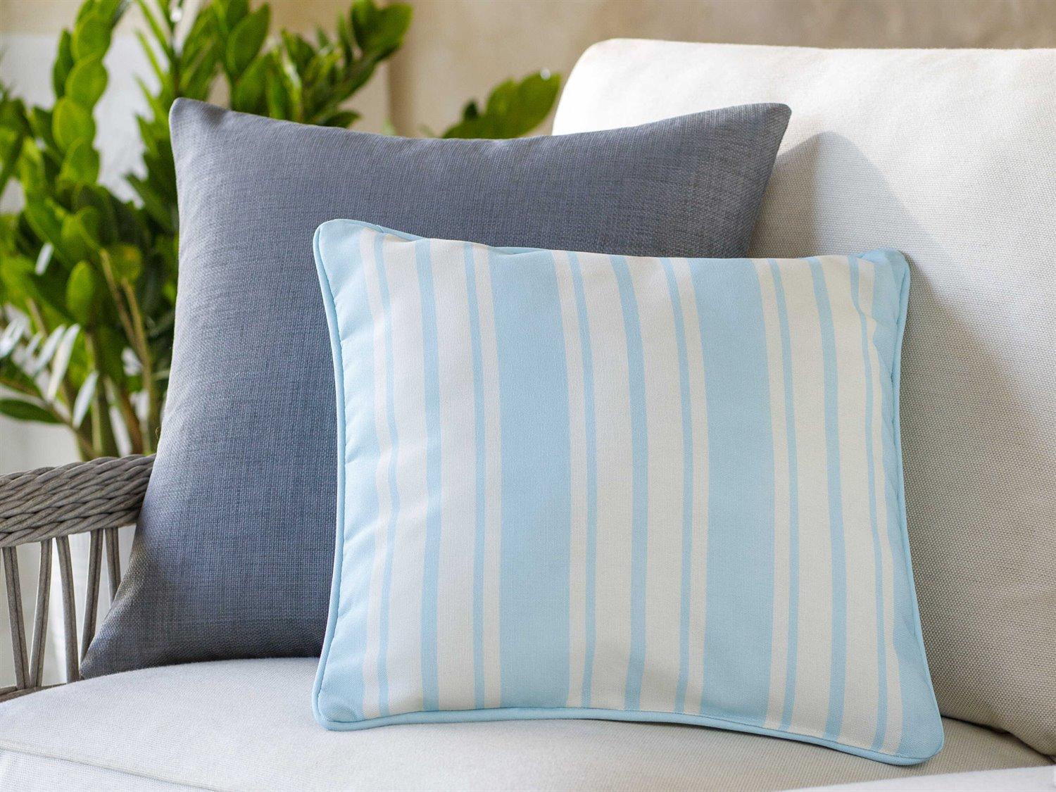 Surya Nautical Stripe Ivory Pillow