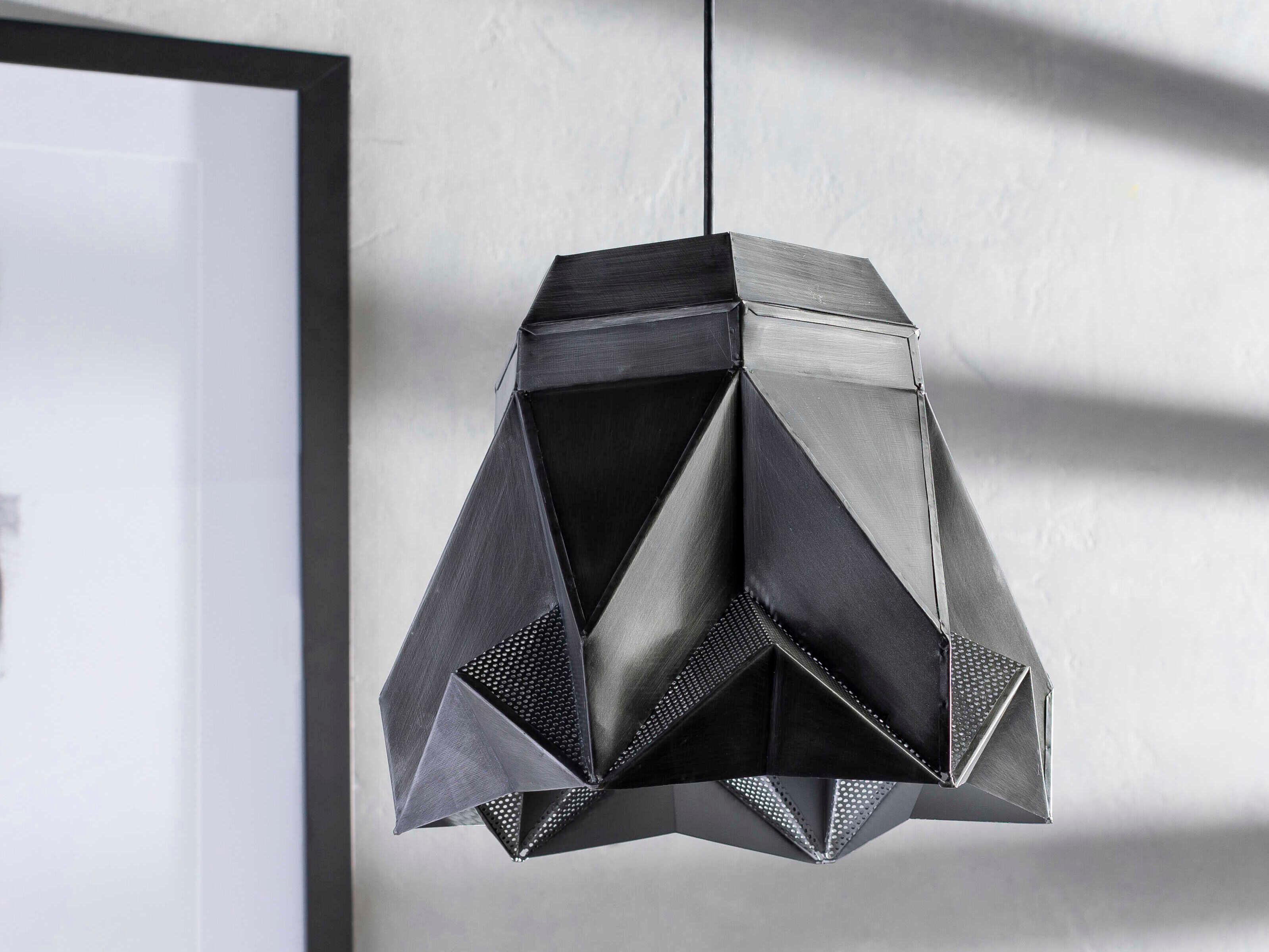 Surya Novara 1-Light Black Geometric Pendant