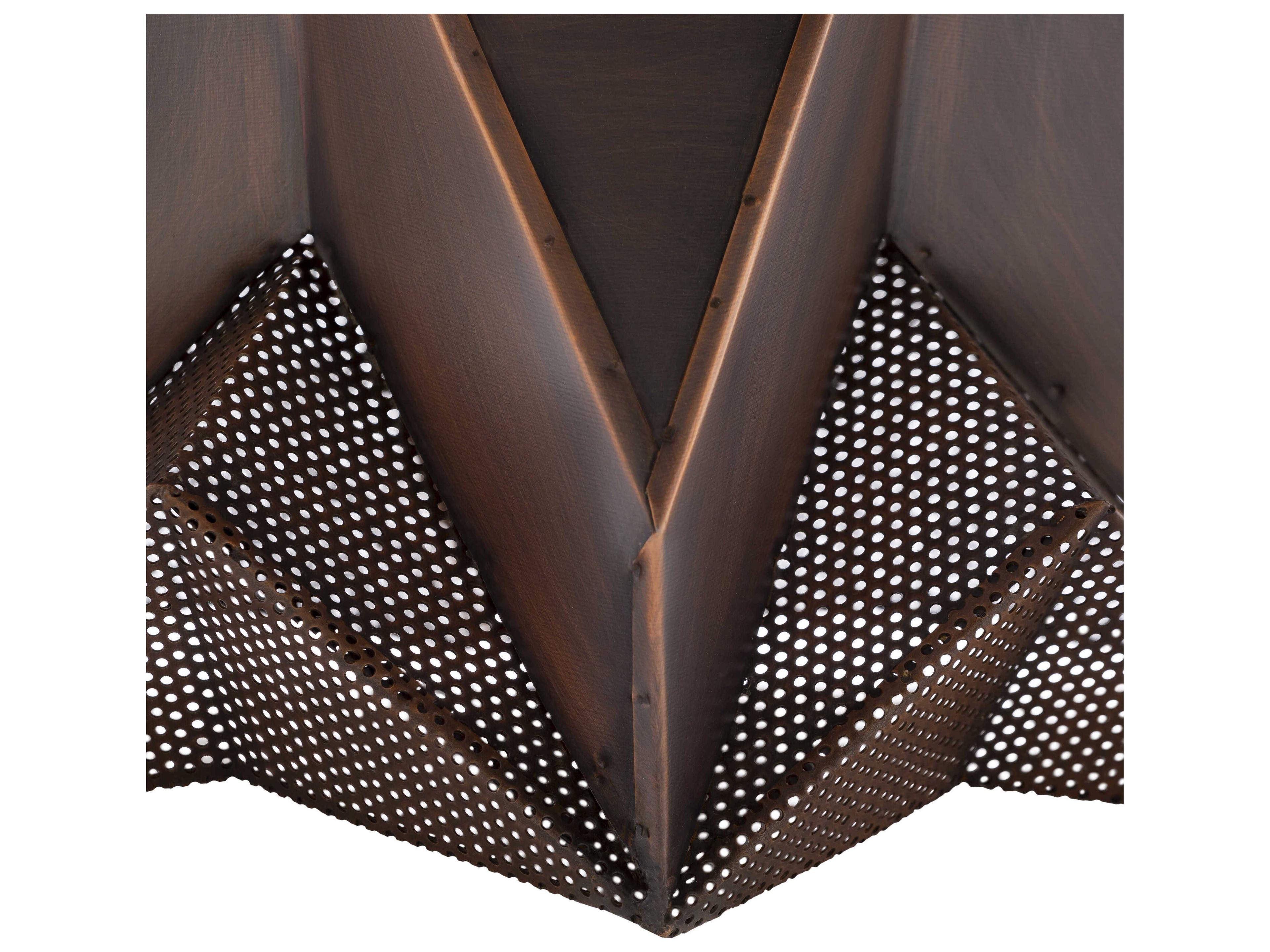 Surya Novara 1-Light Metallic Copper Geometric Pendant