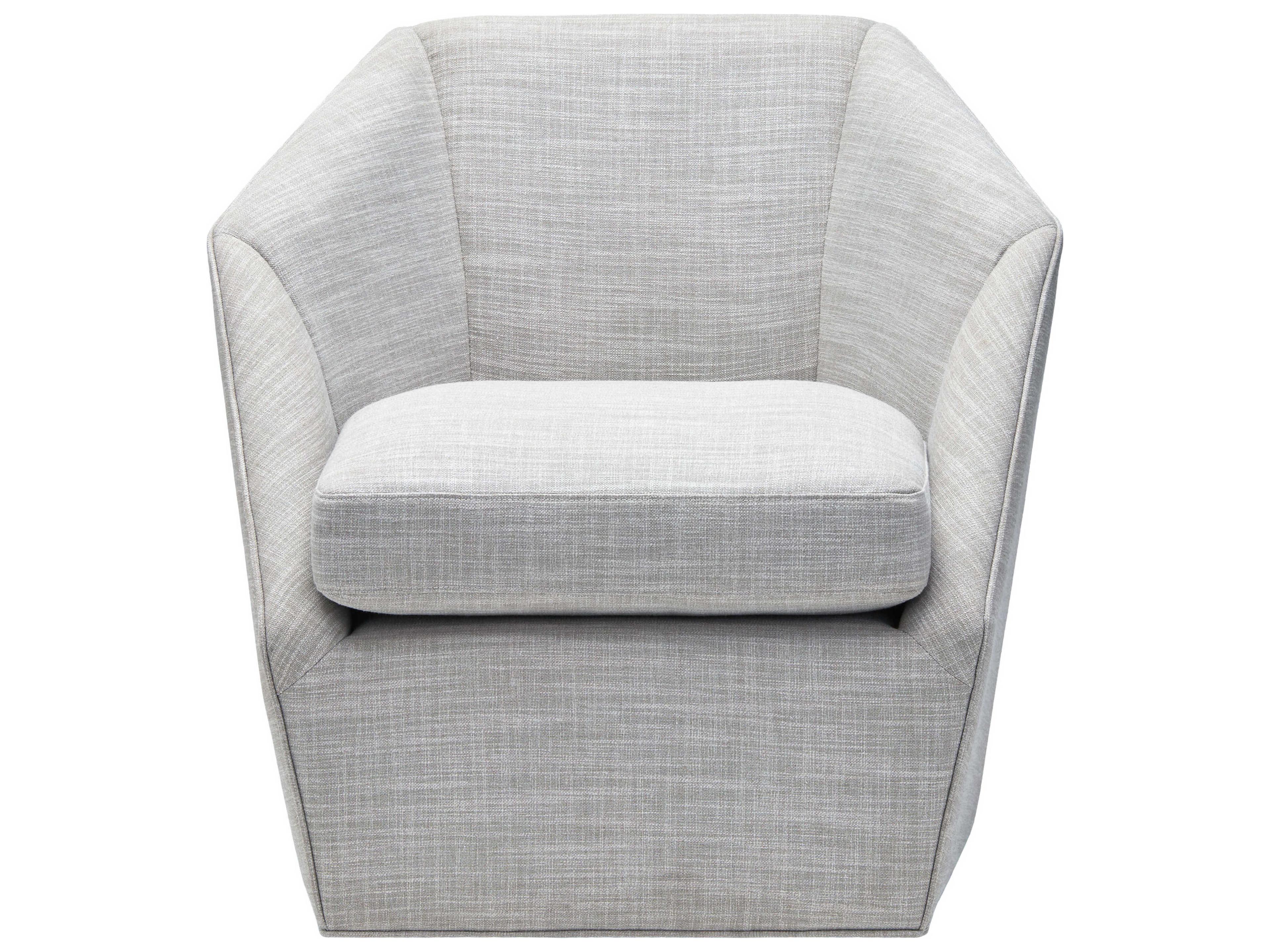 Surya Neve Swivel Gray Accent Chair 