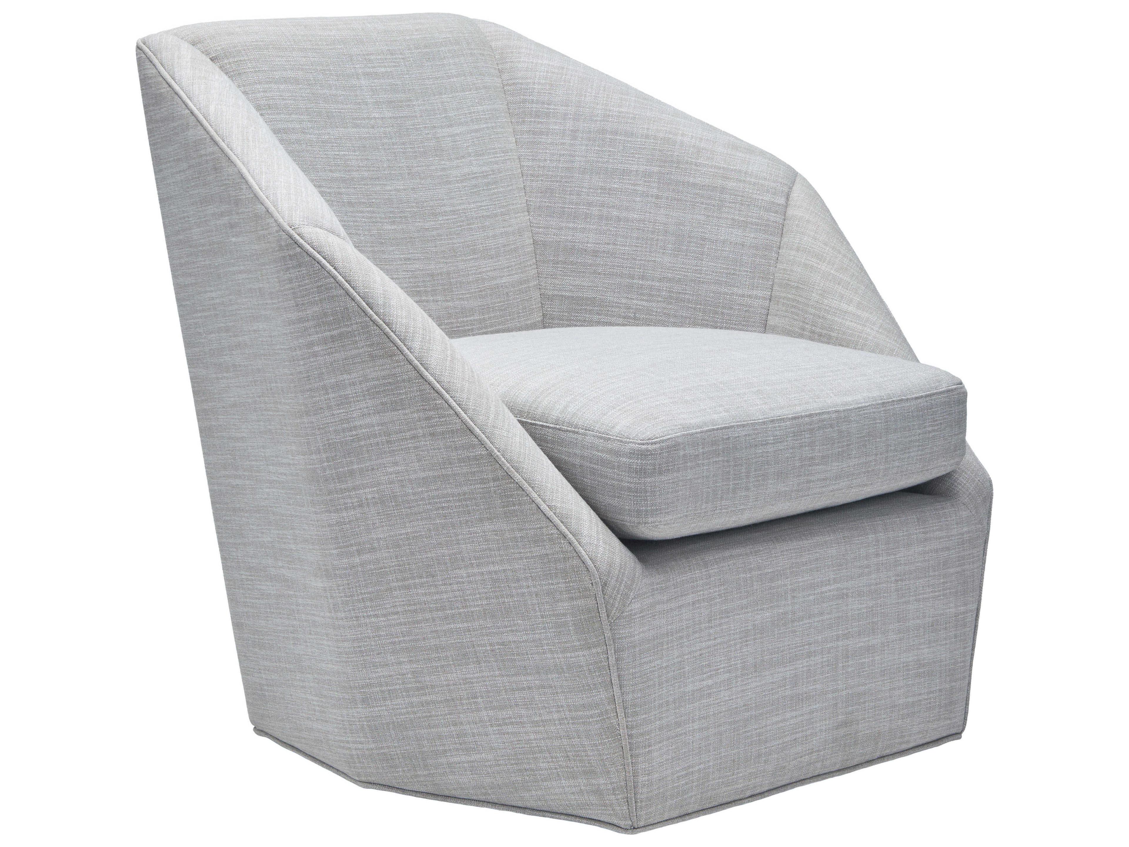 Surya Neve Swivel Gray Accent Chair 