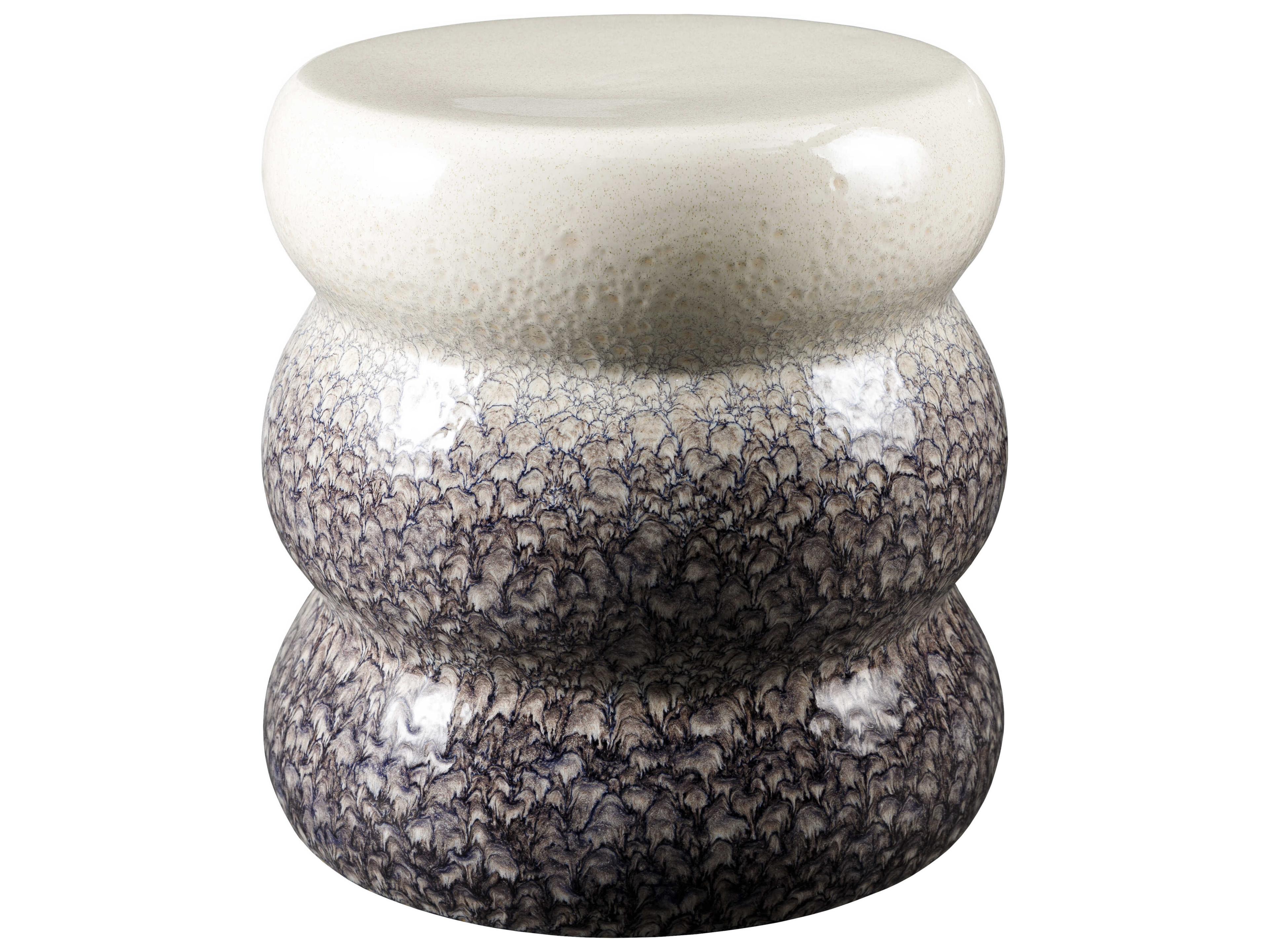 Surya Osambela Blue Accent Stool