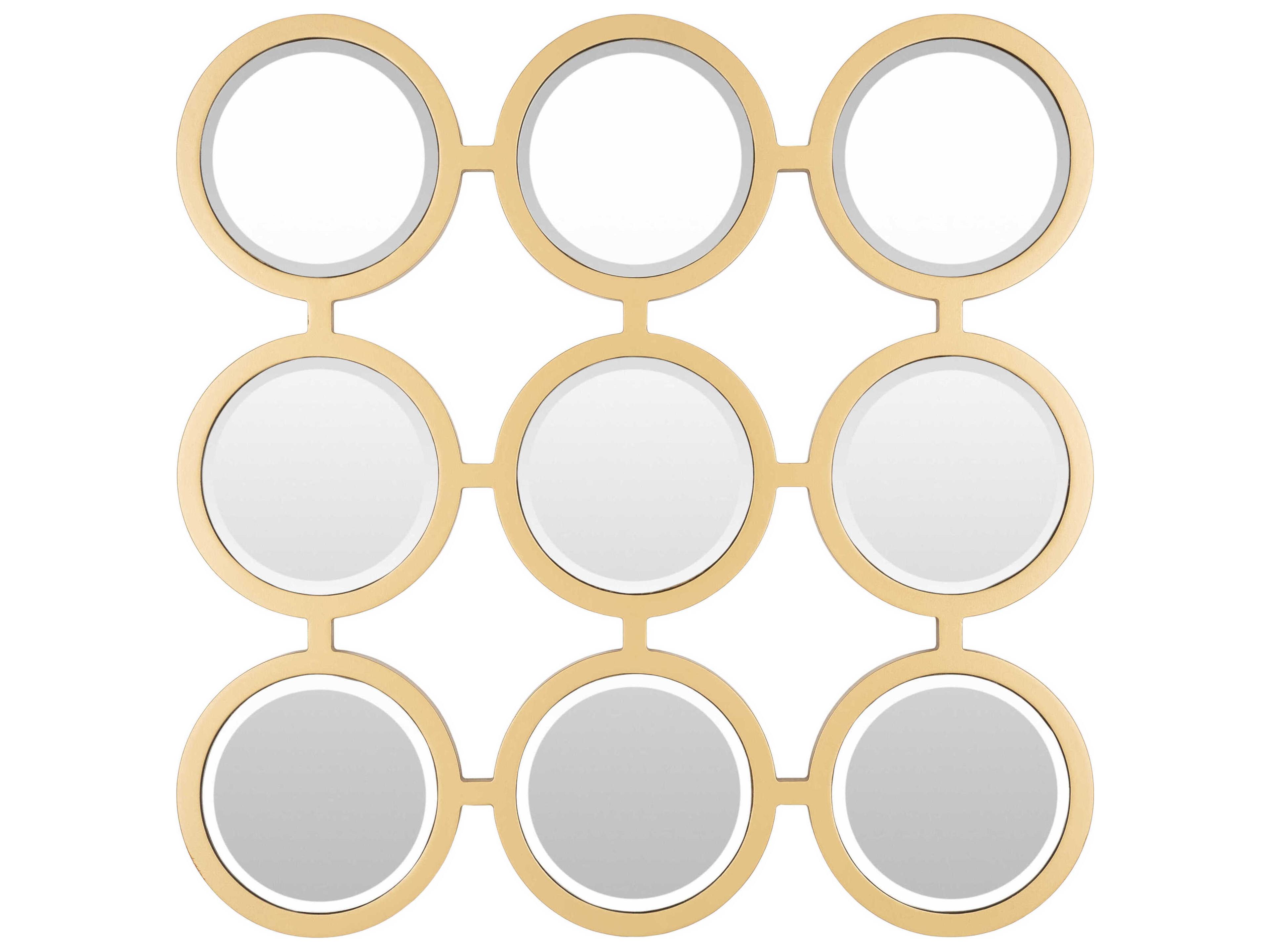 Surya Orbit Gold Wall Mirror