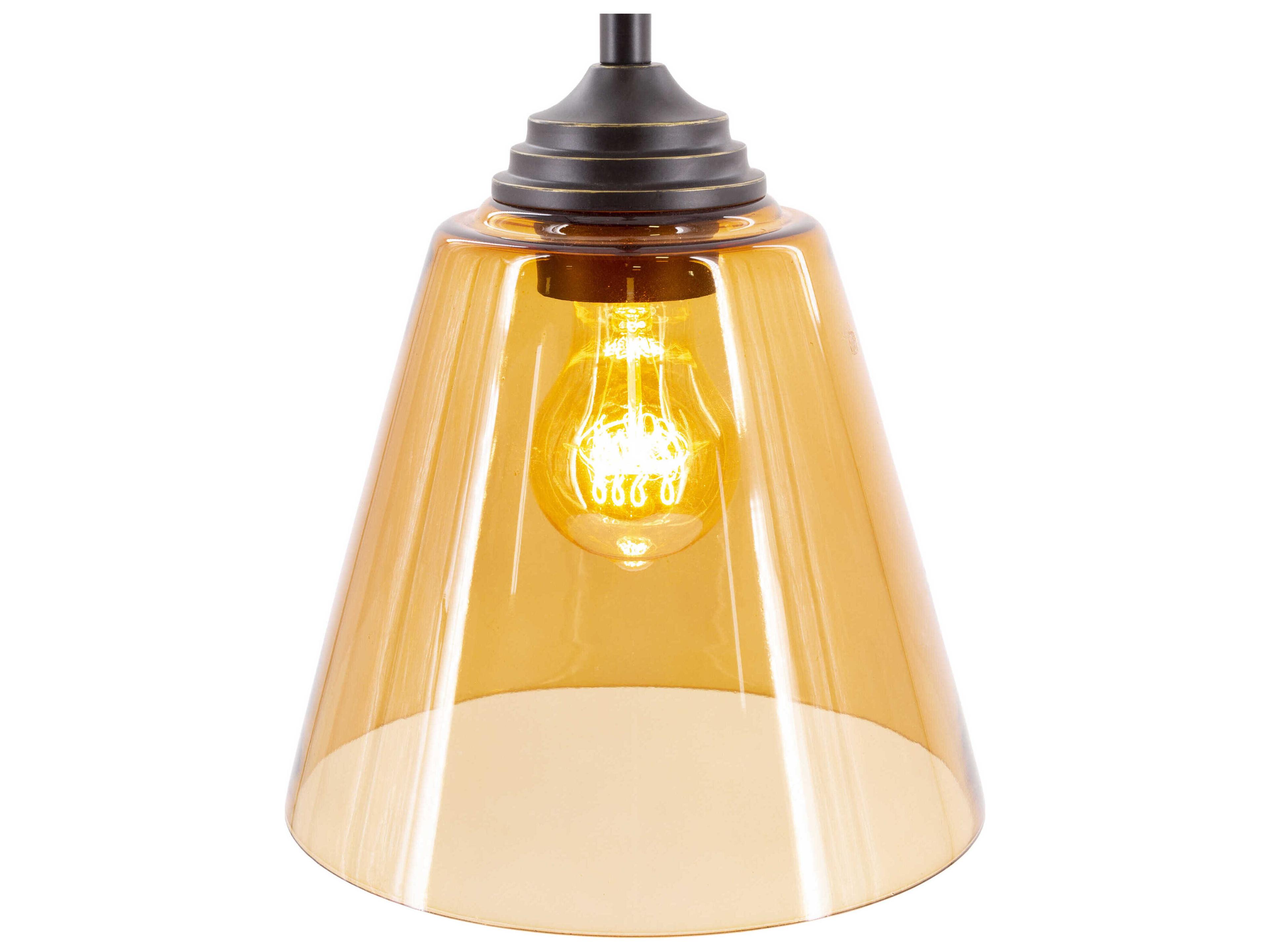 Surya Boone 1-Light Amber Brown Mini Pendant