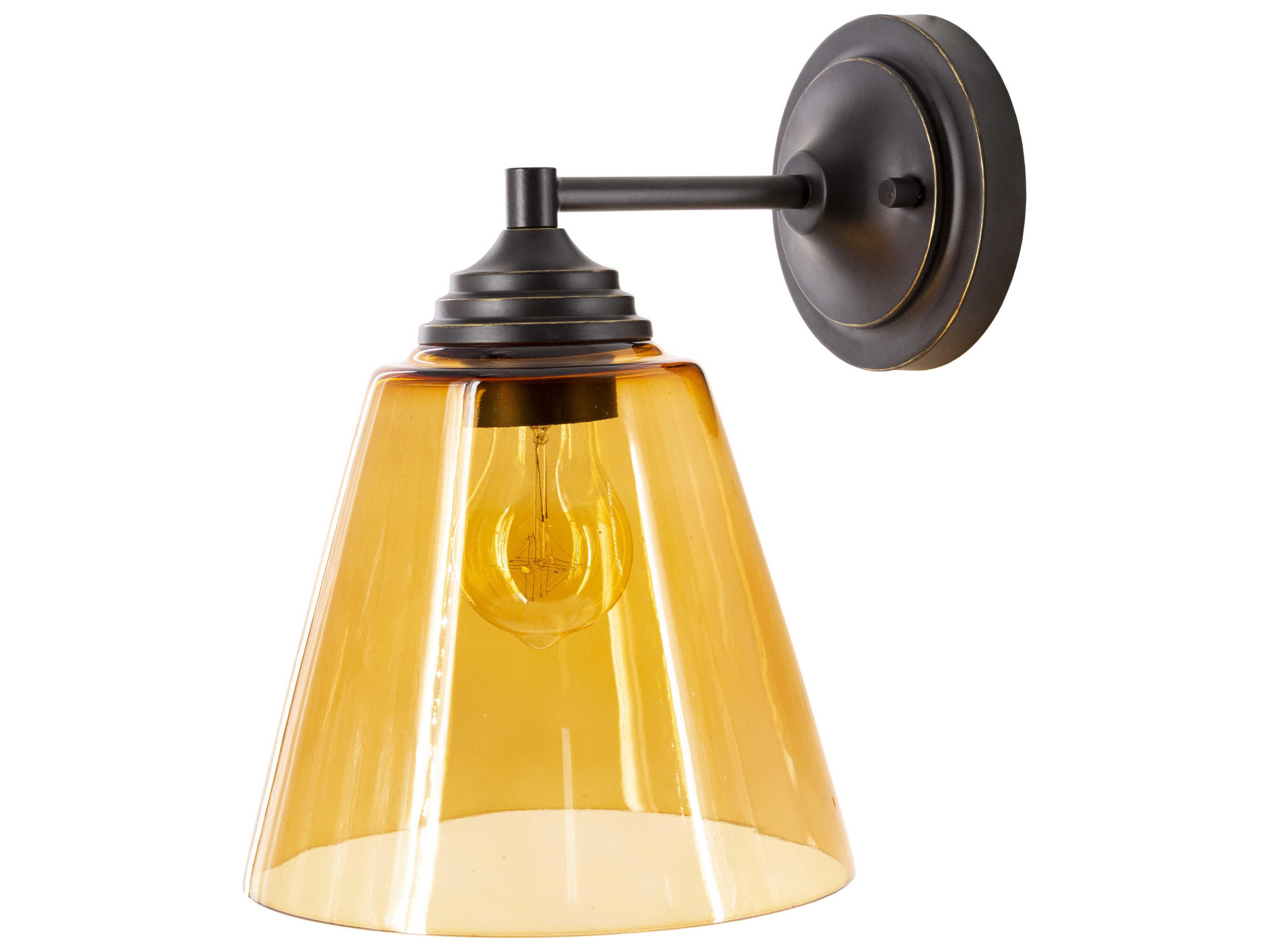 Surya Boone 1-Light Amber Brown Wall Sconce