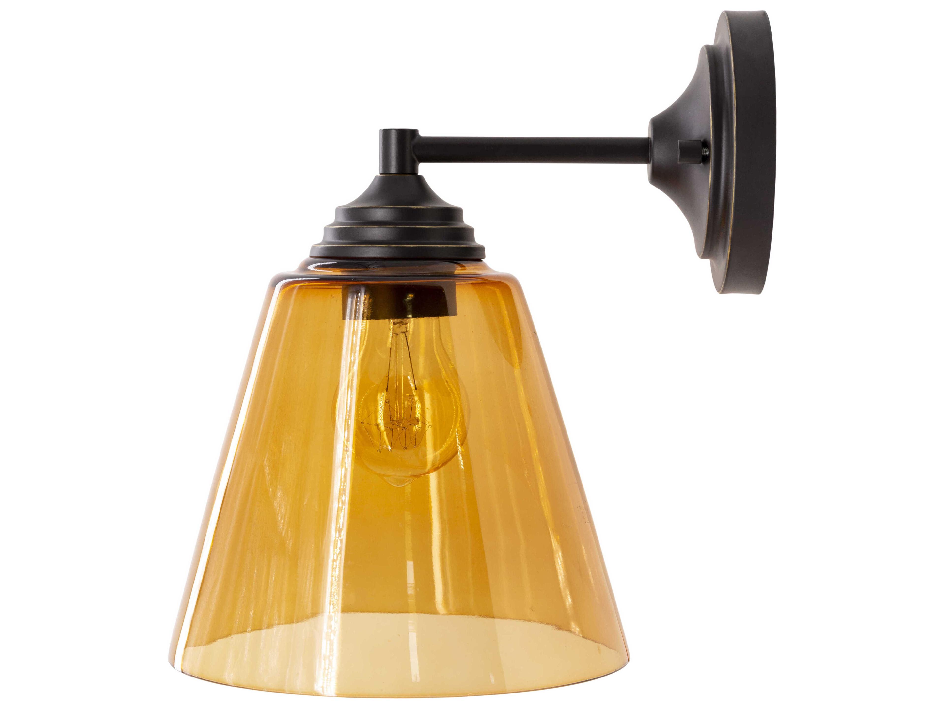 Surya Boone 1-Light Amber Brown Wall Sconce