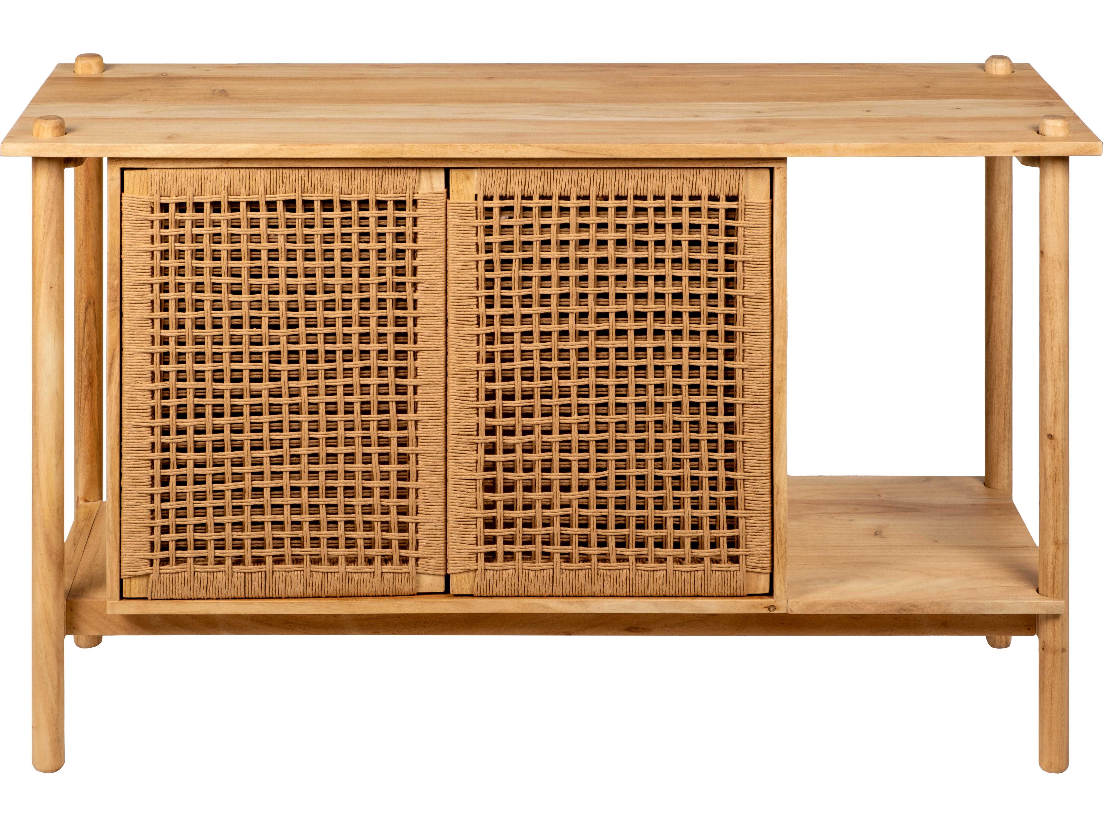 Surya Orly 52" Mango Wood Brown Wheat Media Console