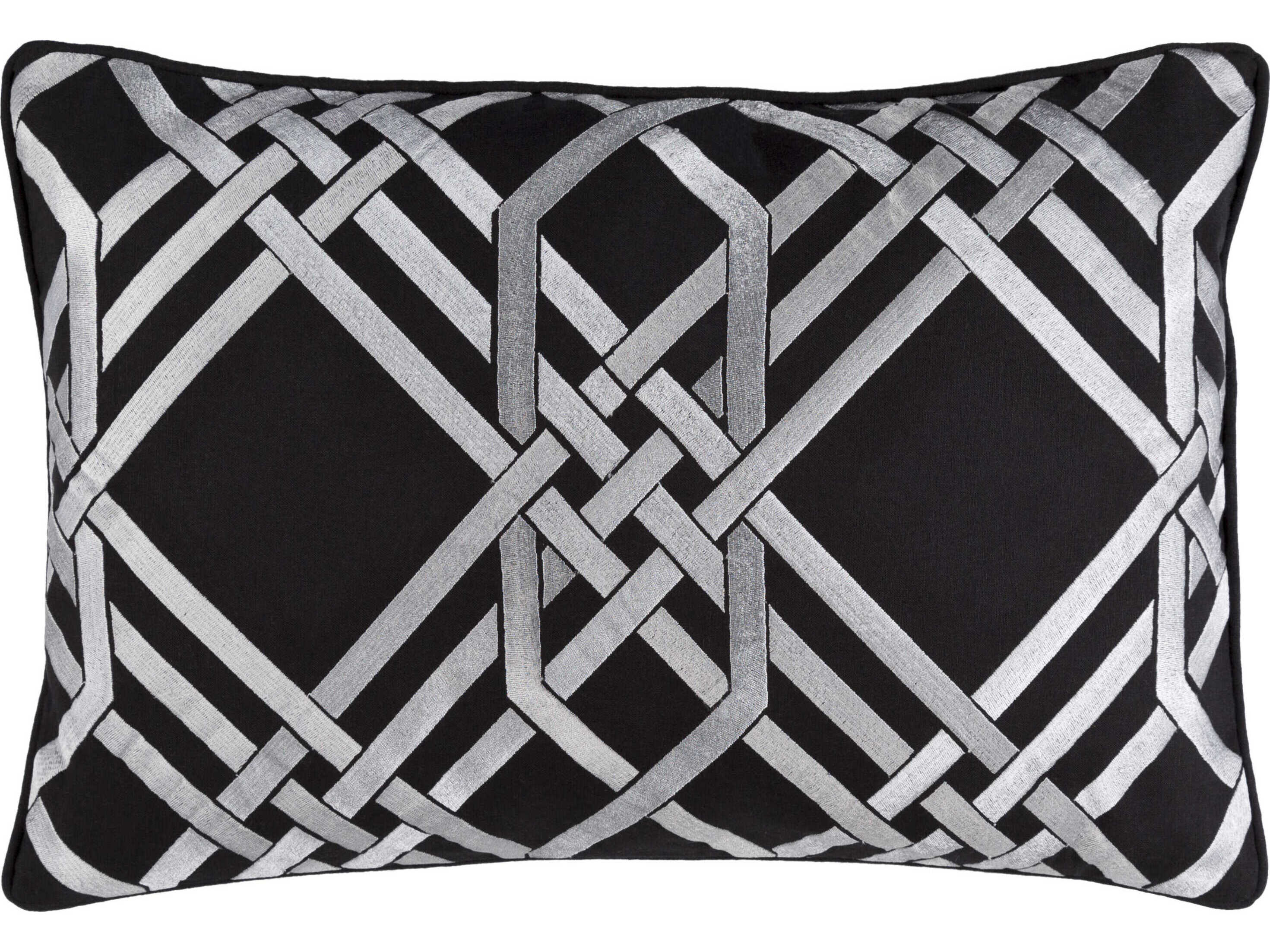 Surya Pagoda Metallic Silver Pillow