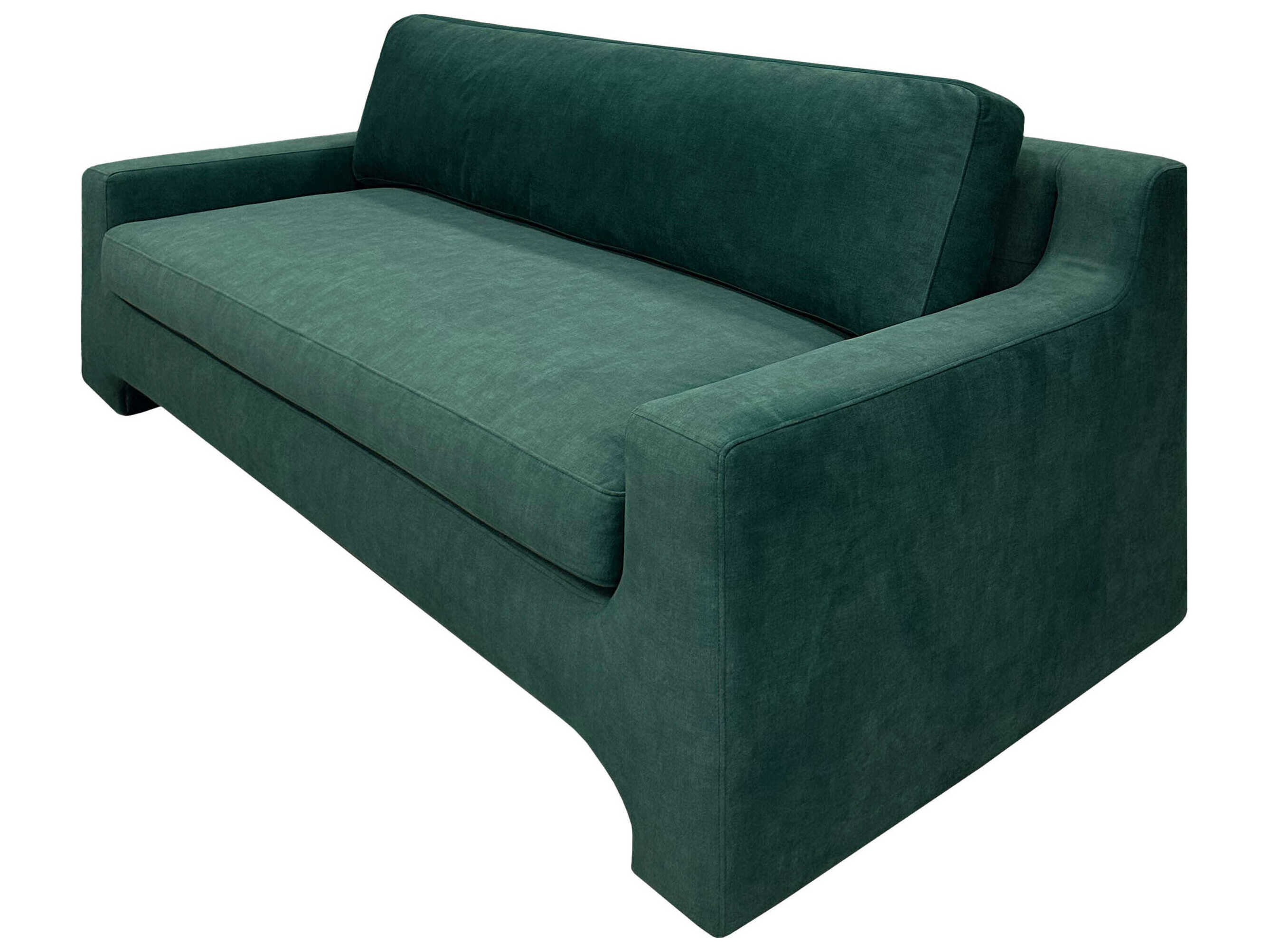 Surya Purcel Teal Brown Green Upholstered Sofa