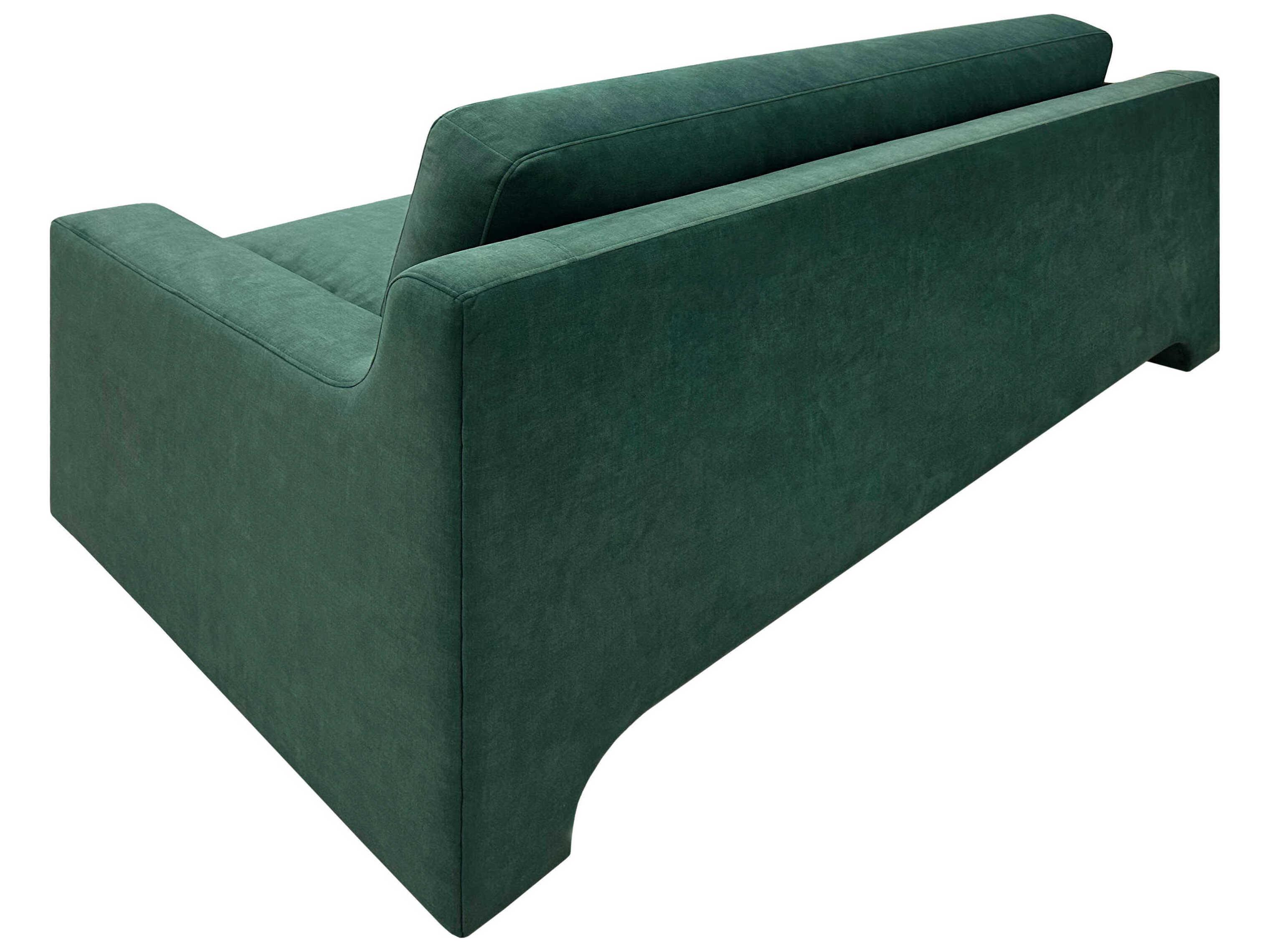 Surya Purcel Teal Brown Green Upholstered Sofa