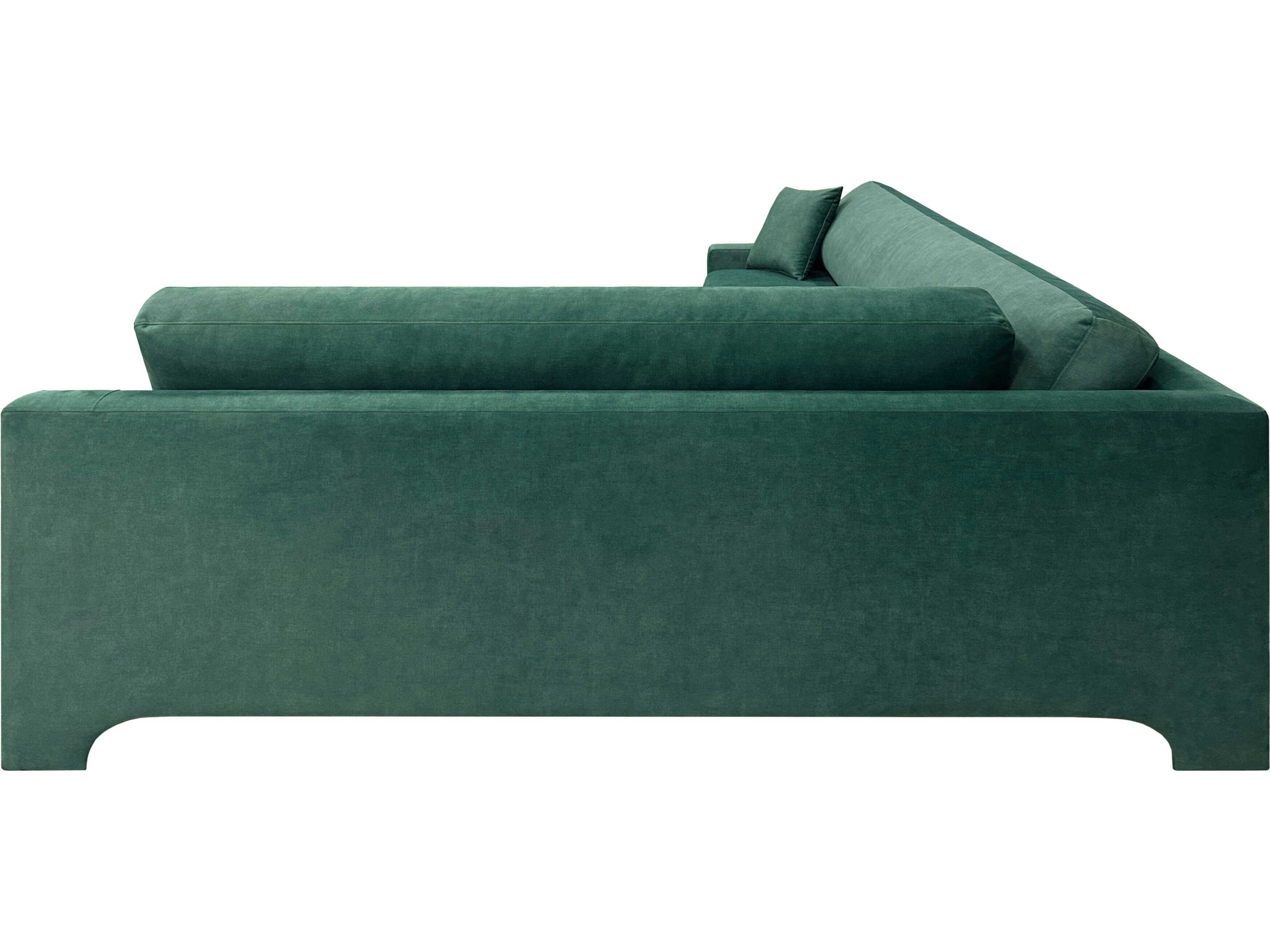 Surya Purcel Green Upholstered Sectional Sofa