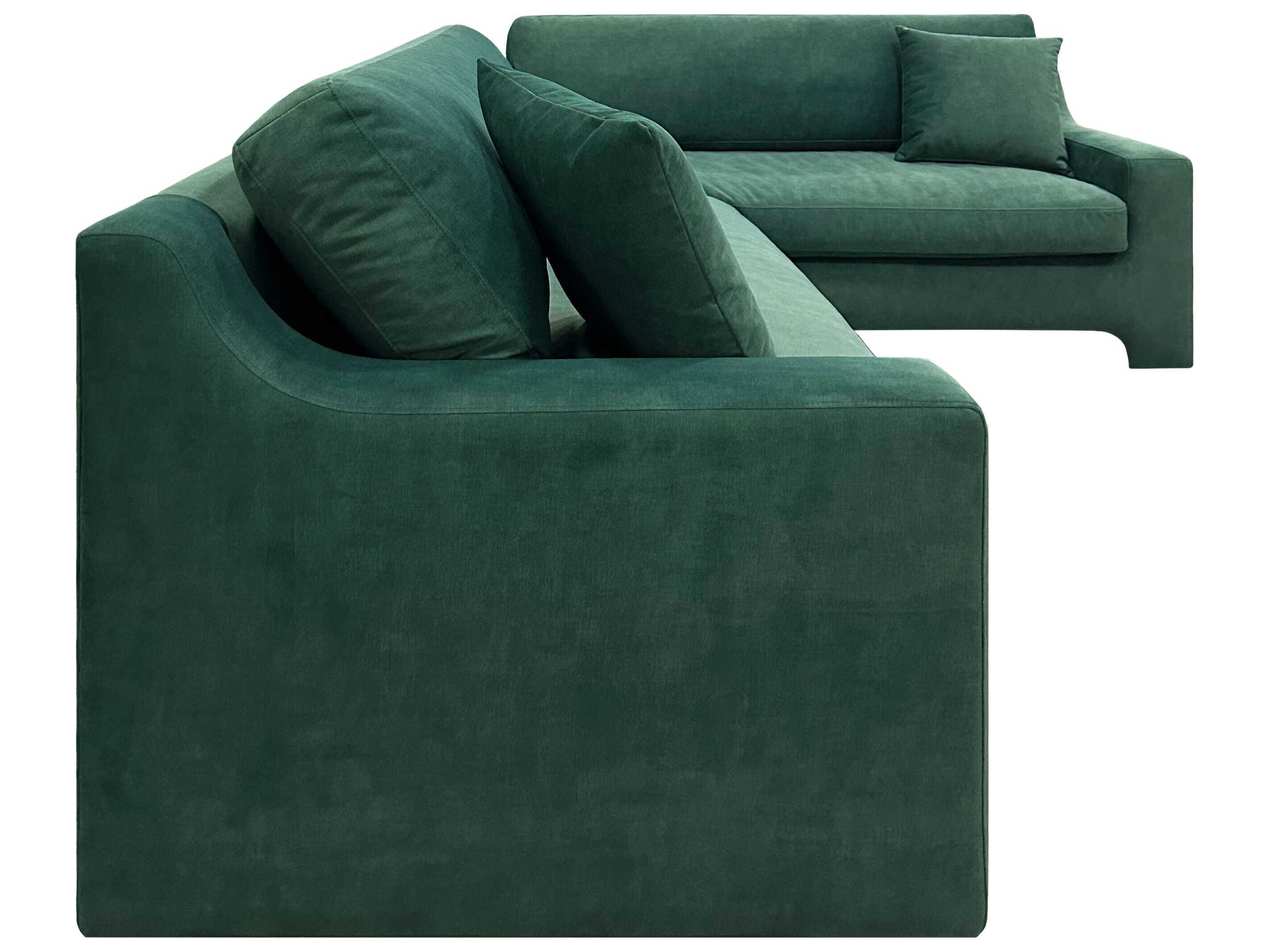 Surya Purcel Green Upholstered Sectional Sofa