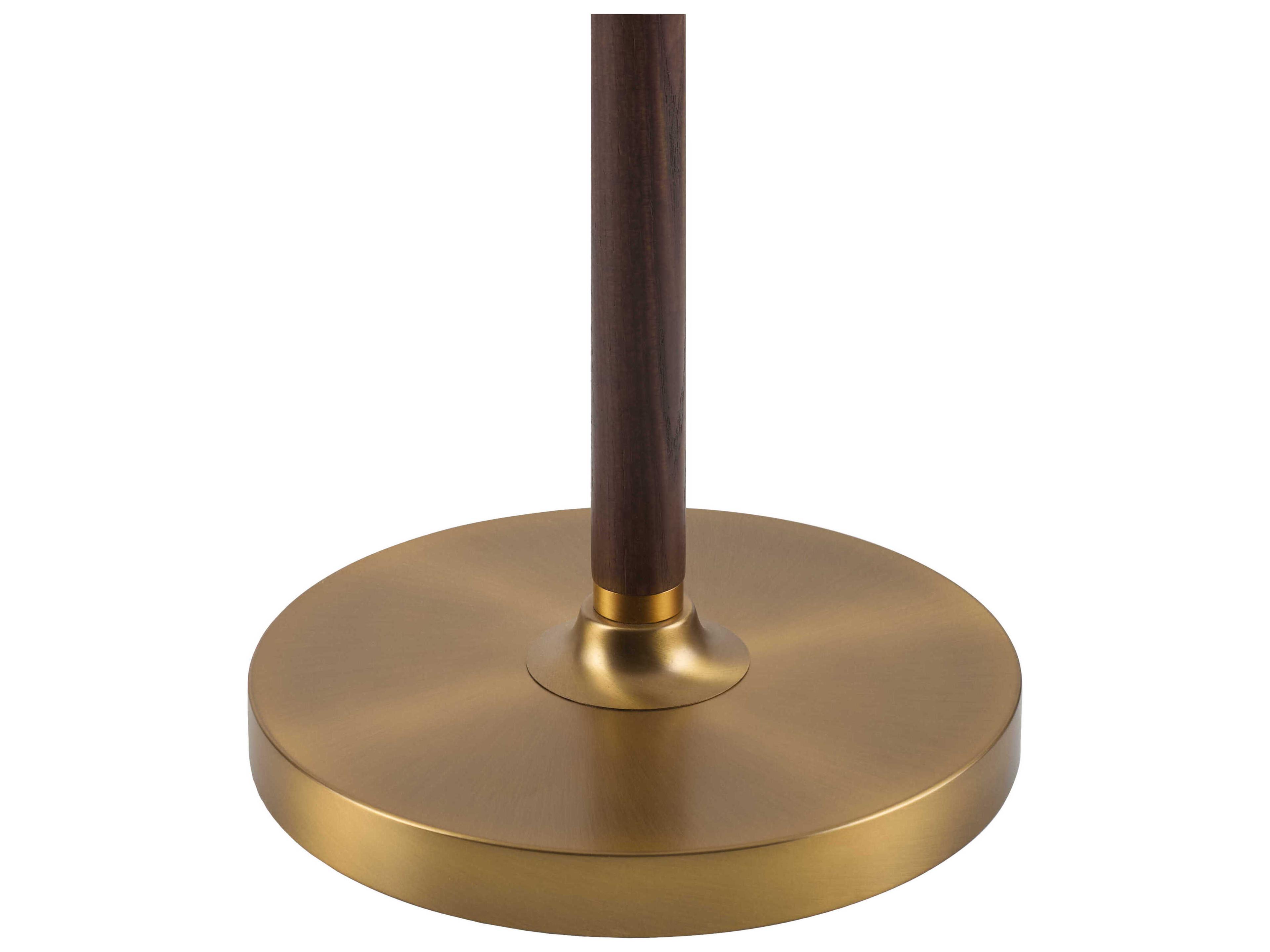 Surya Parco Brown White Linen Floor Lamp