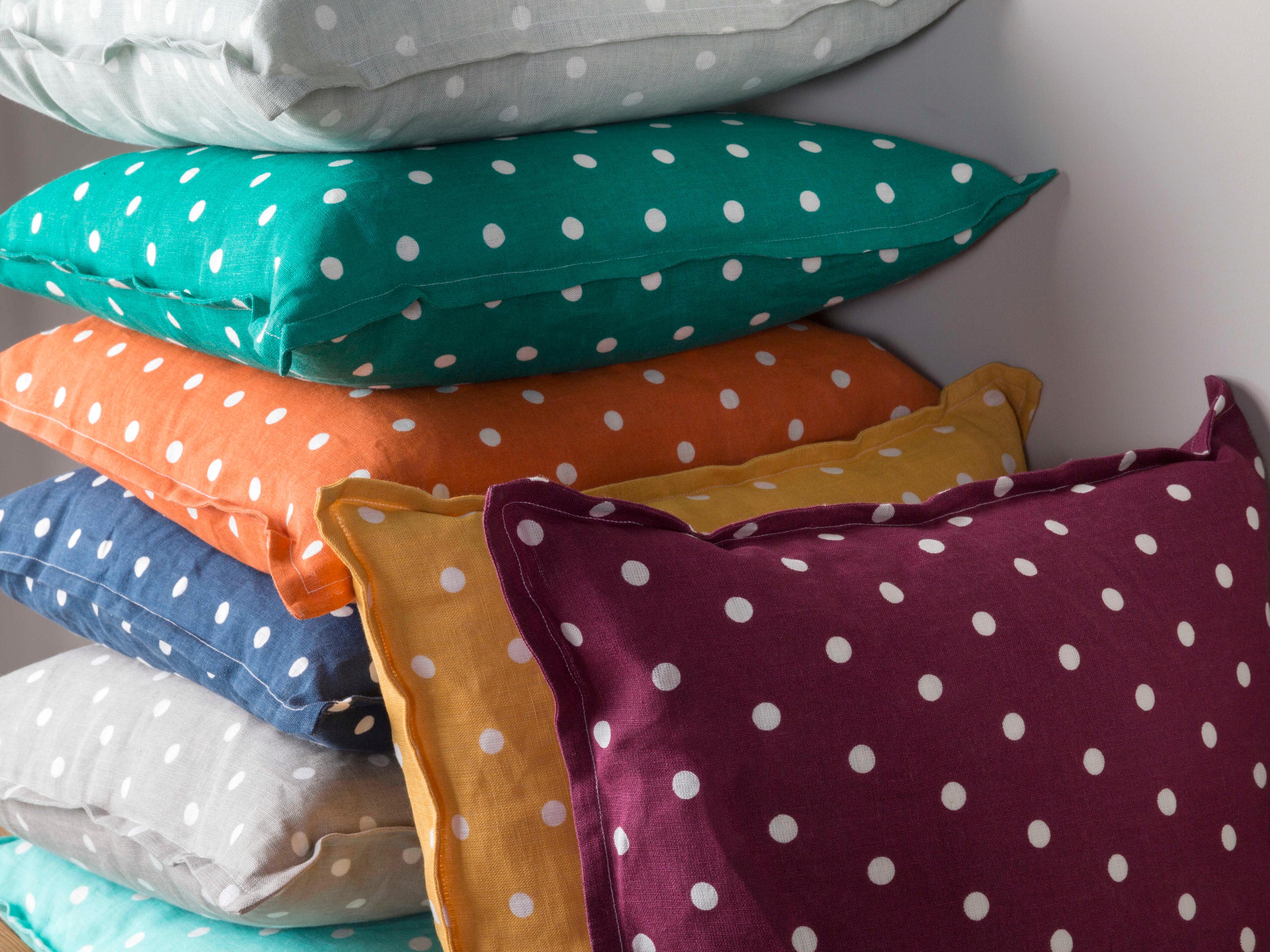 Surya Polka Dot Rust Pillow