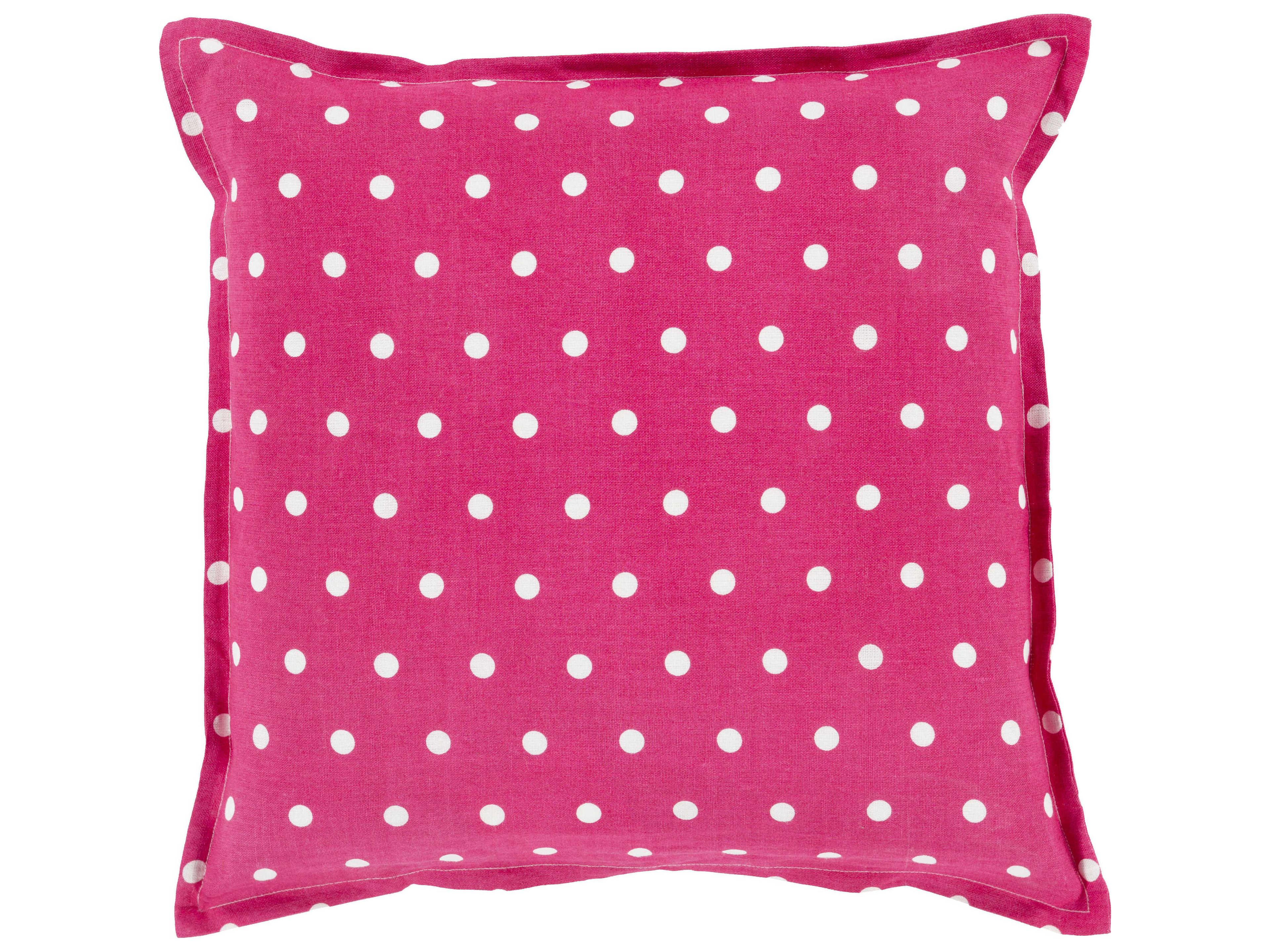 Surya Polka Dot Pink Pillow