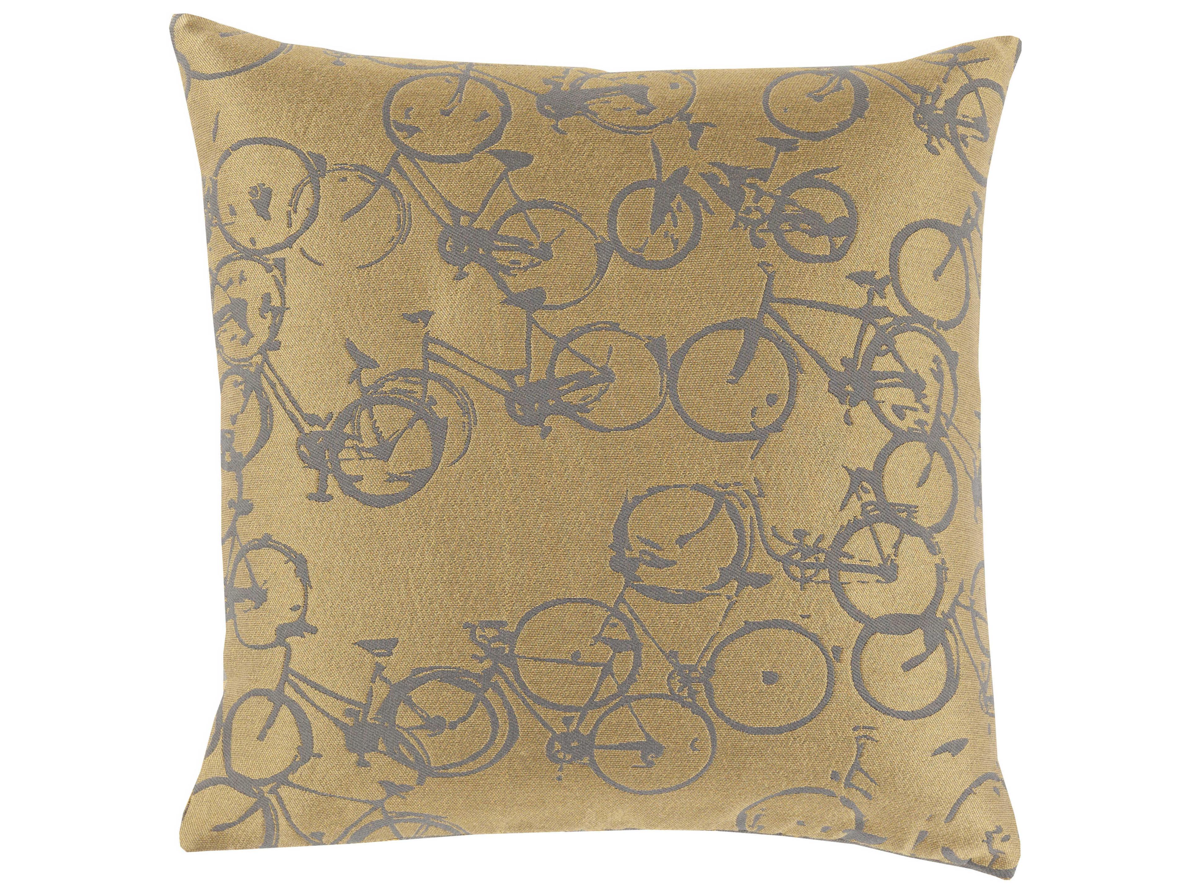 Surya Pedal Power Mustard Pillow