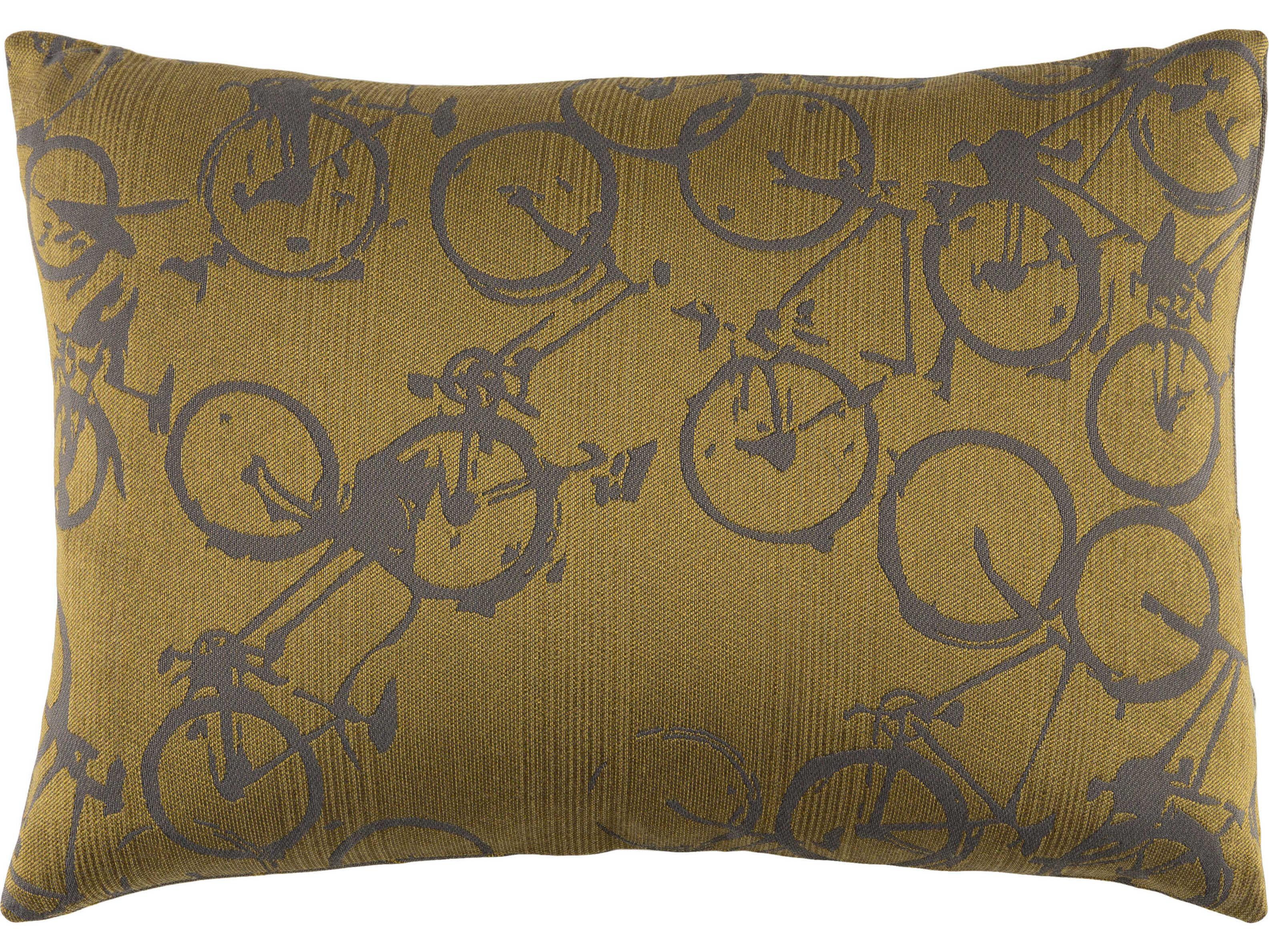 Surya Pedal Power Mustard Pillow