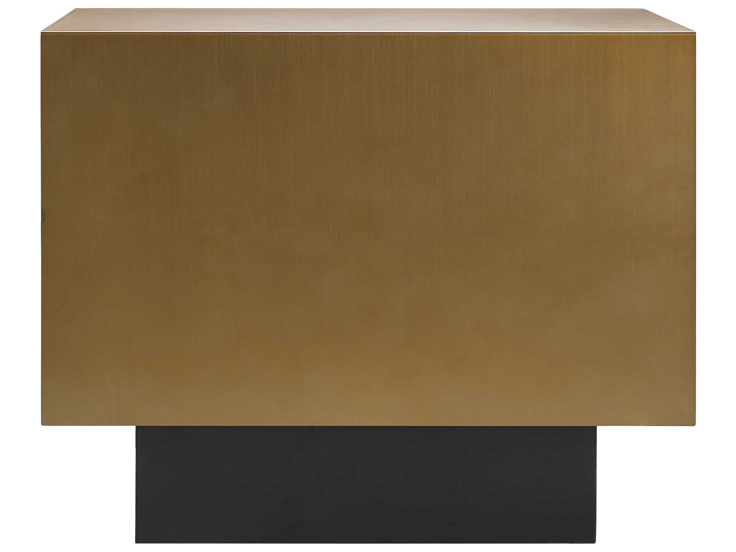 Surya Peaceful Rectangular Wood Gold Black End Table