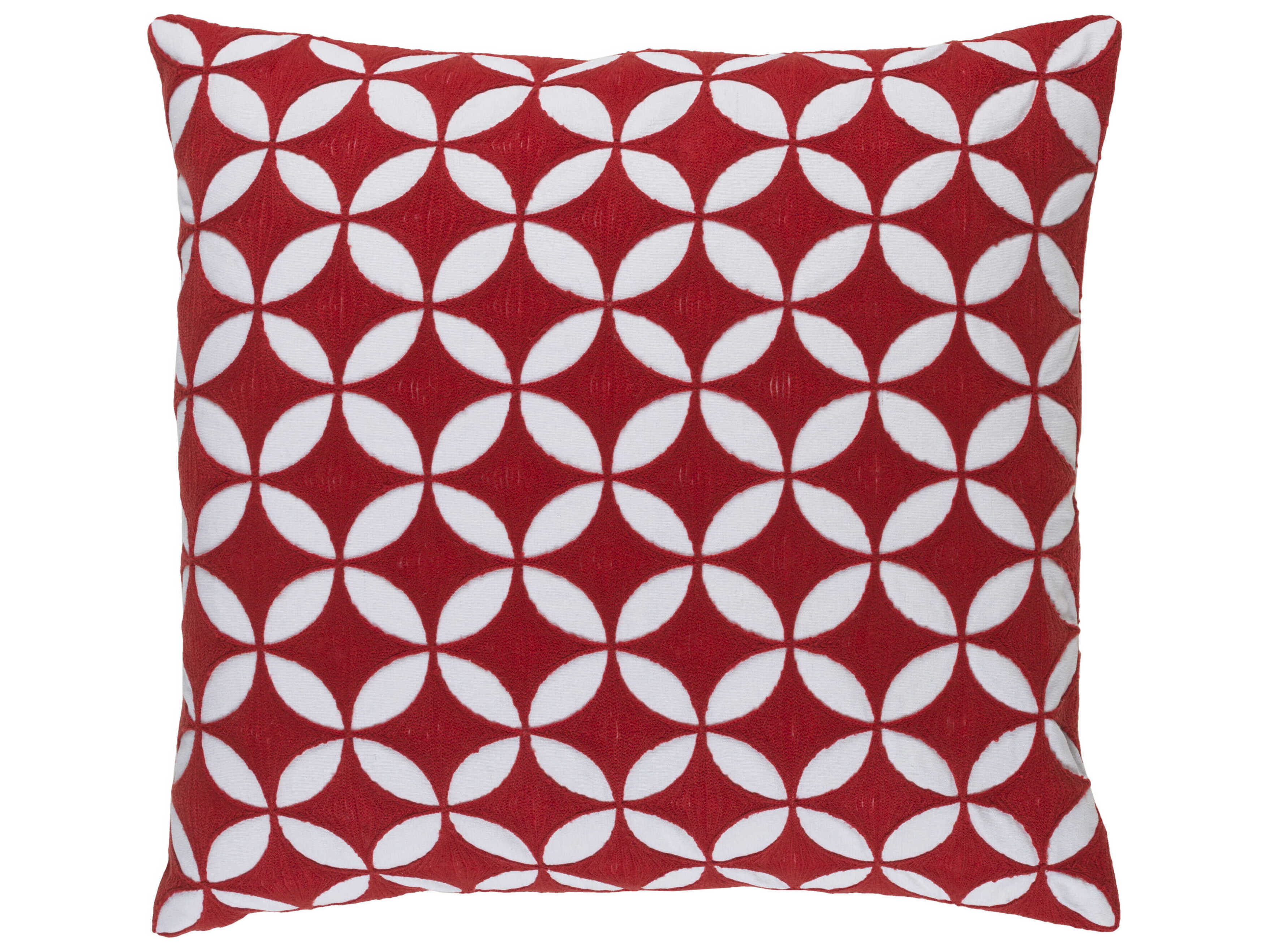 Surya Perimeter Red Pillow
