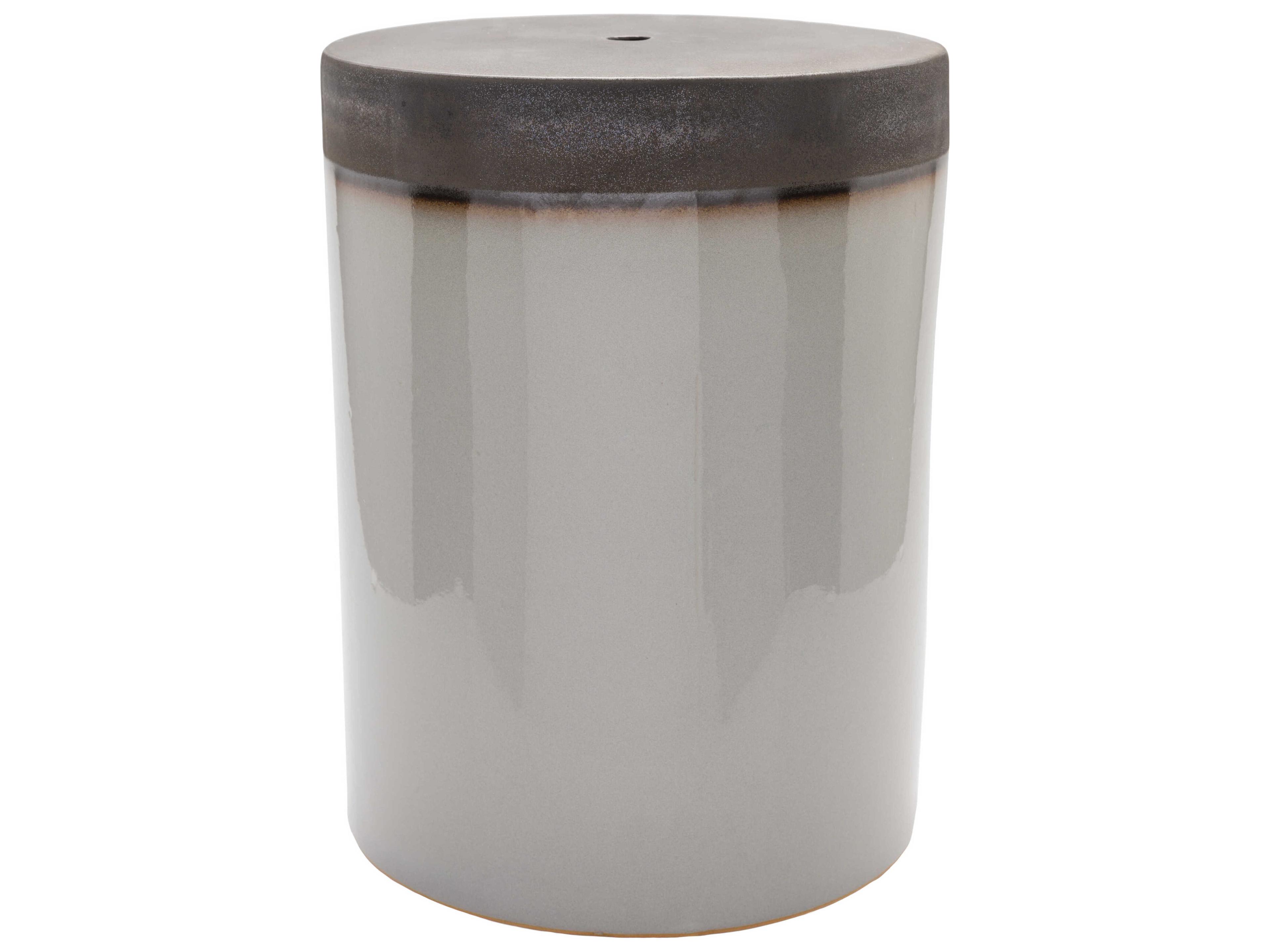 Surya Palominas Dark Brown Gray Accent Stool