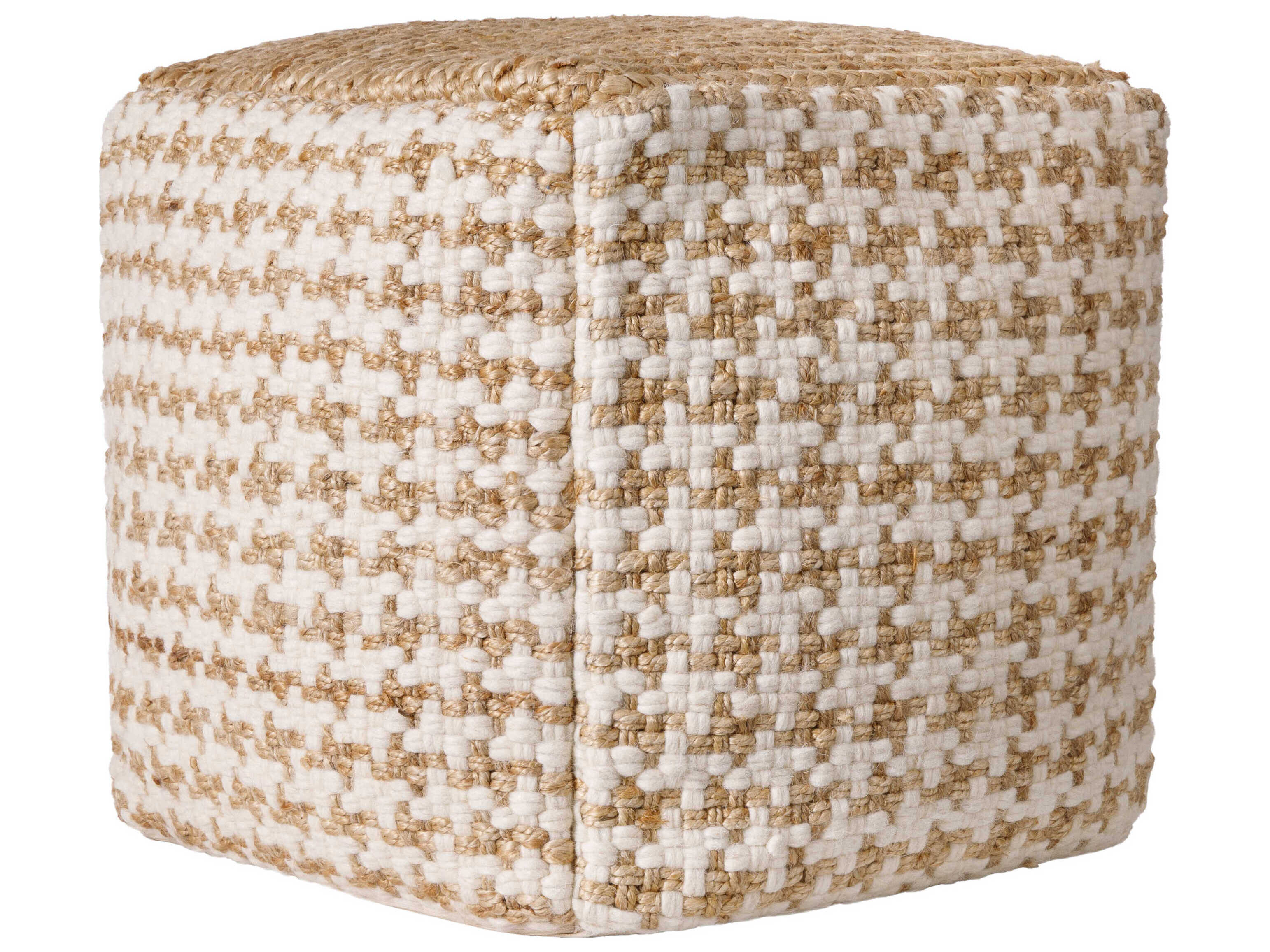 Surya Palna Beige Pouf