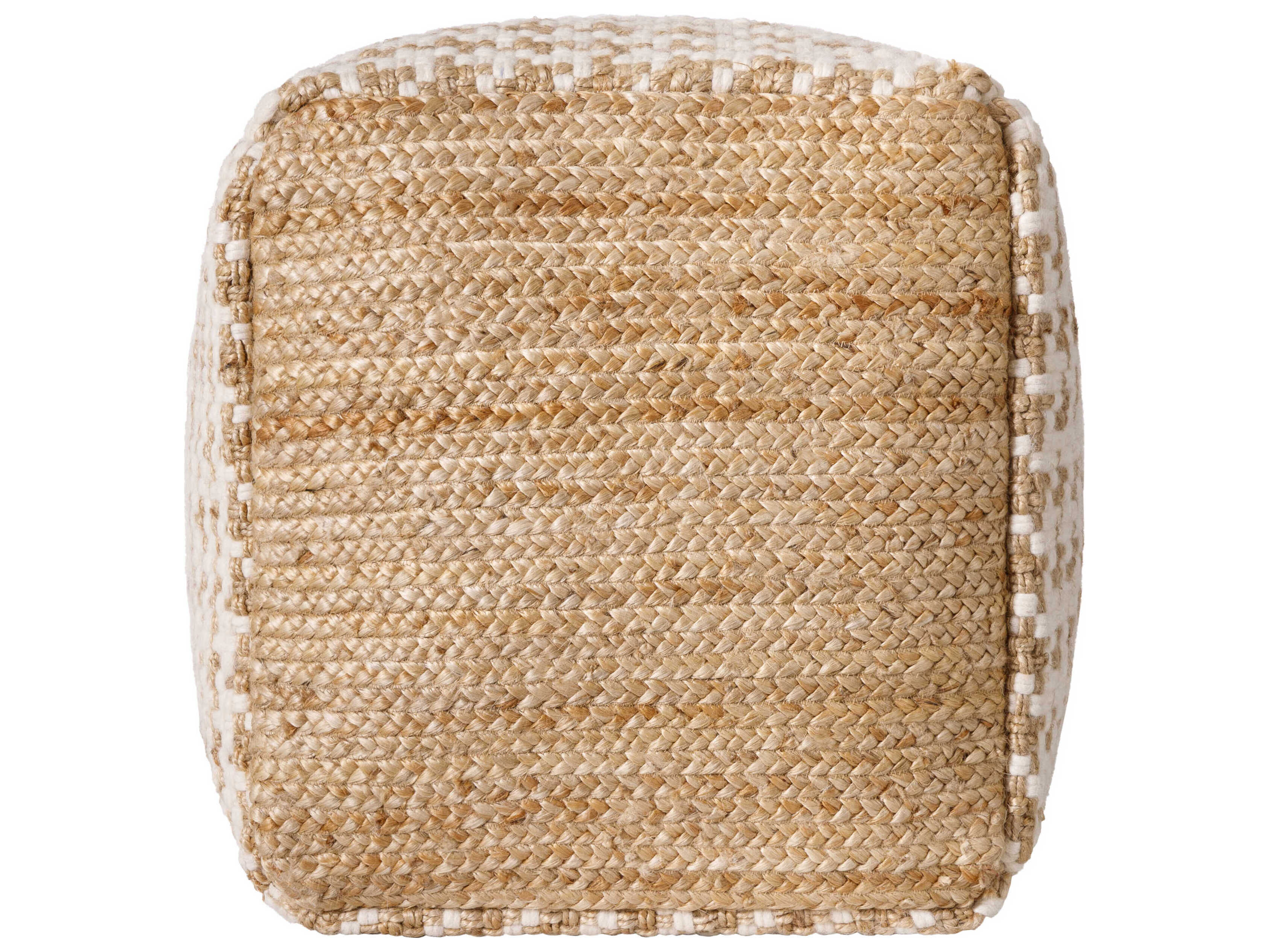 Surya Palna Beige Pouf