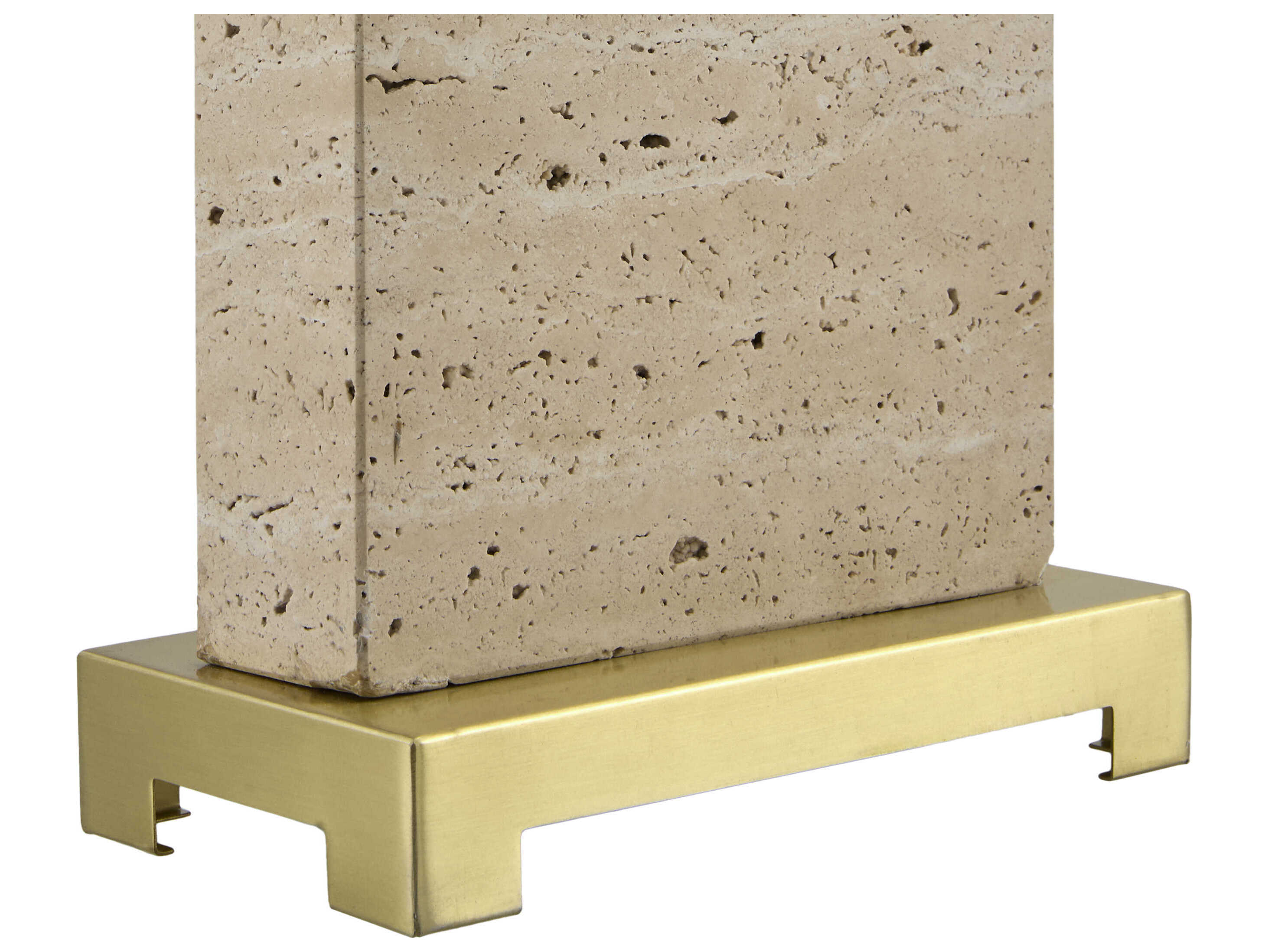 Surya Ponta Wheat White Linen Brown Buffet Lamp