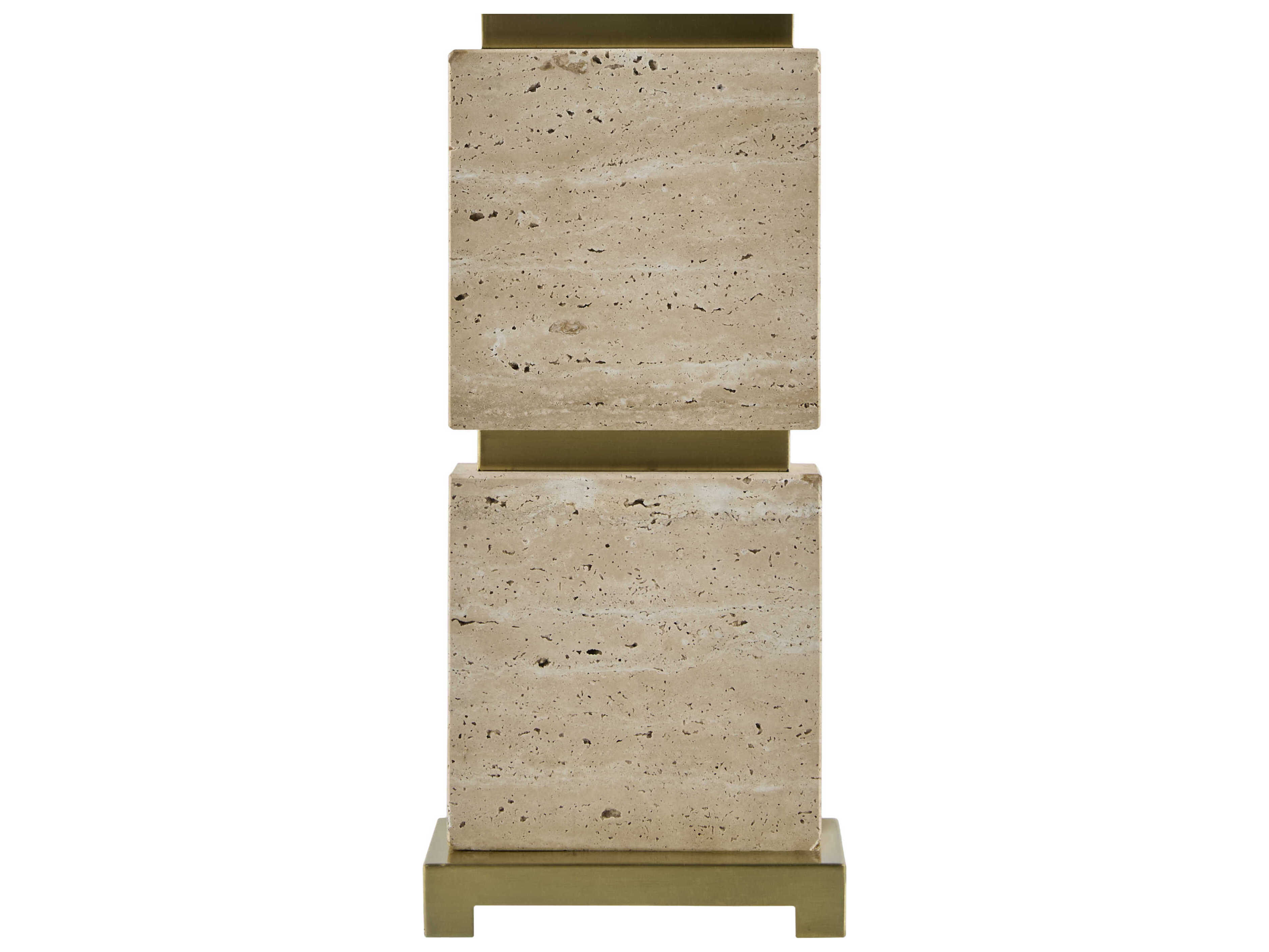 Surya Ponta Wheat White Linen Brown Buffet Lamp