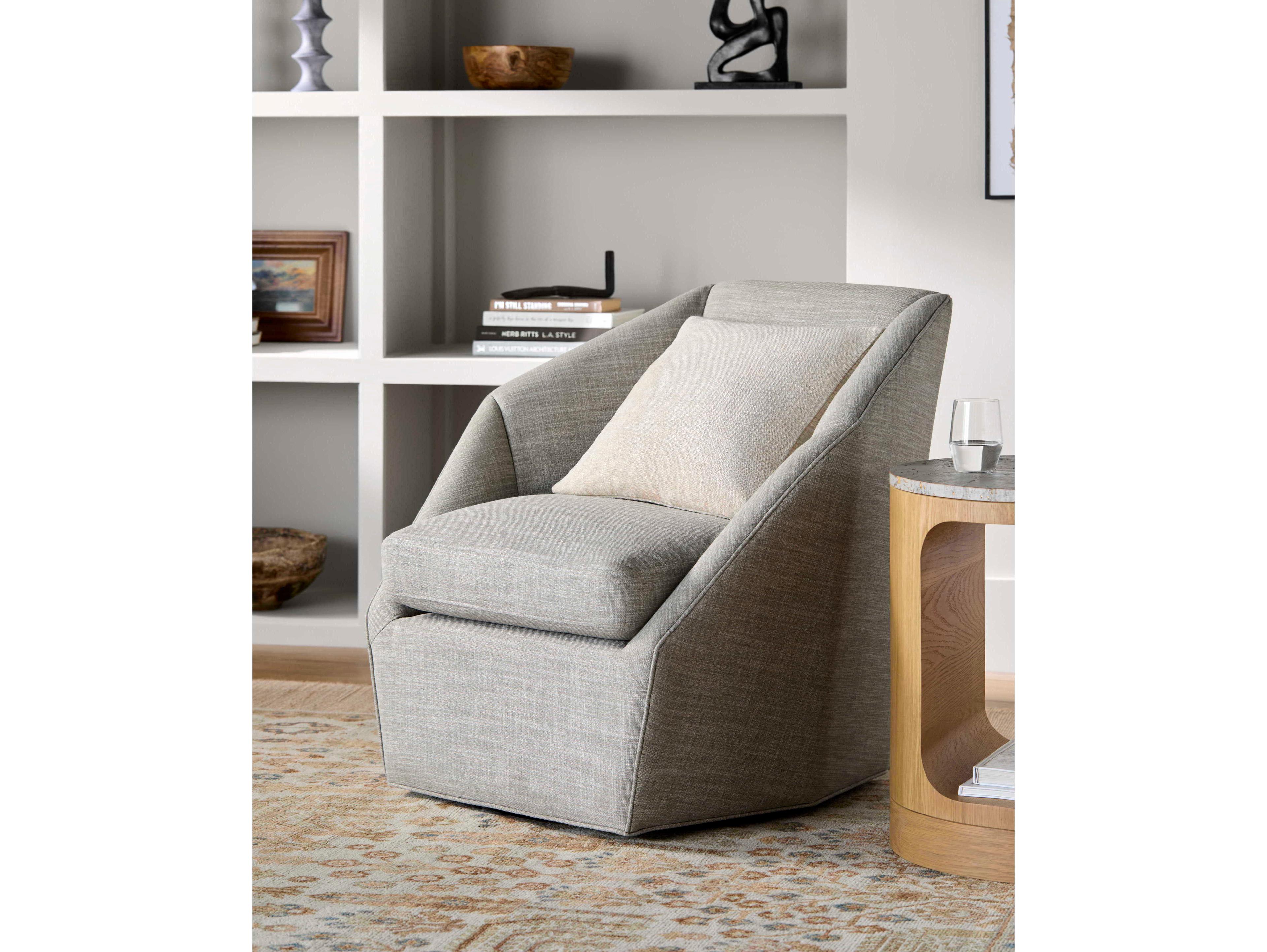 Surya Poros Round Wood Silver Gray Brown End Table