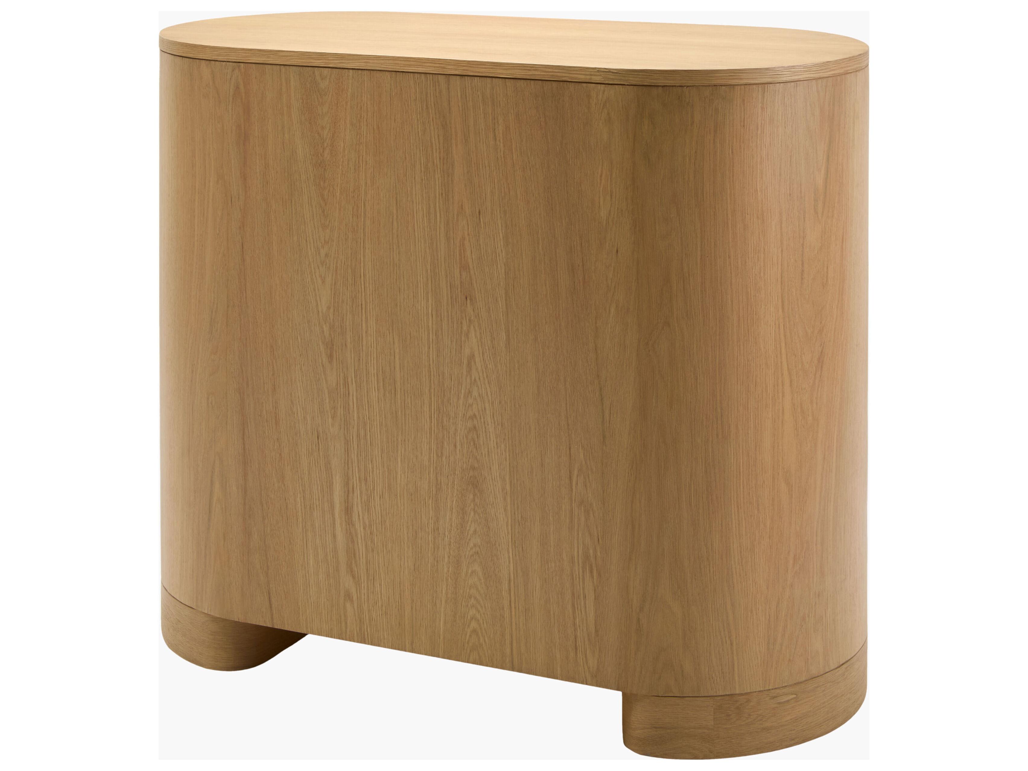 Surya Poros Green Brown Oak Wood Accent Chest