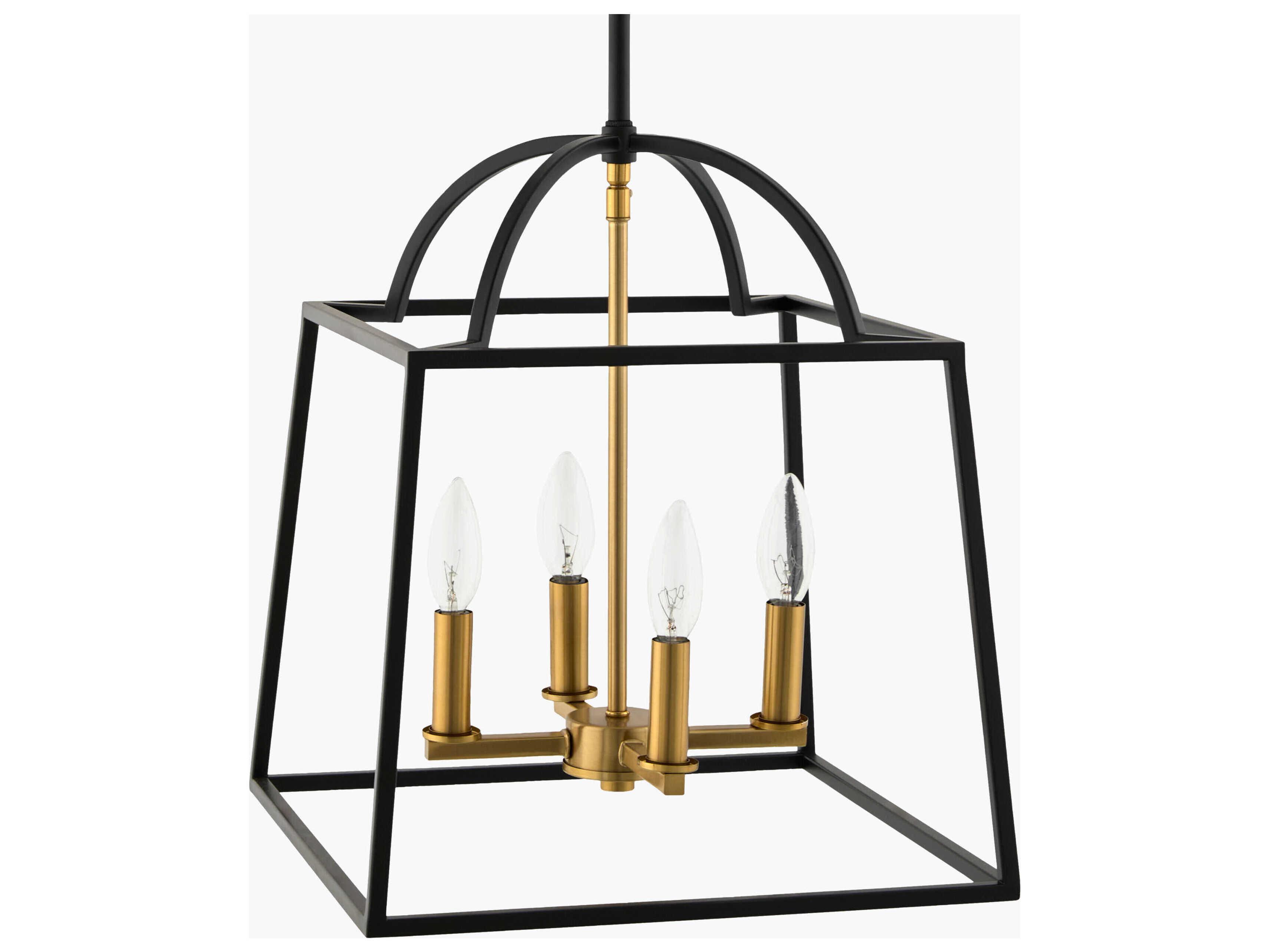 Surya Possini 4-Light Black Chandelier