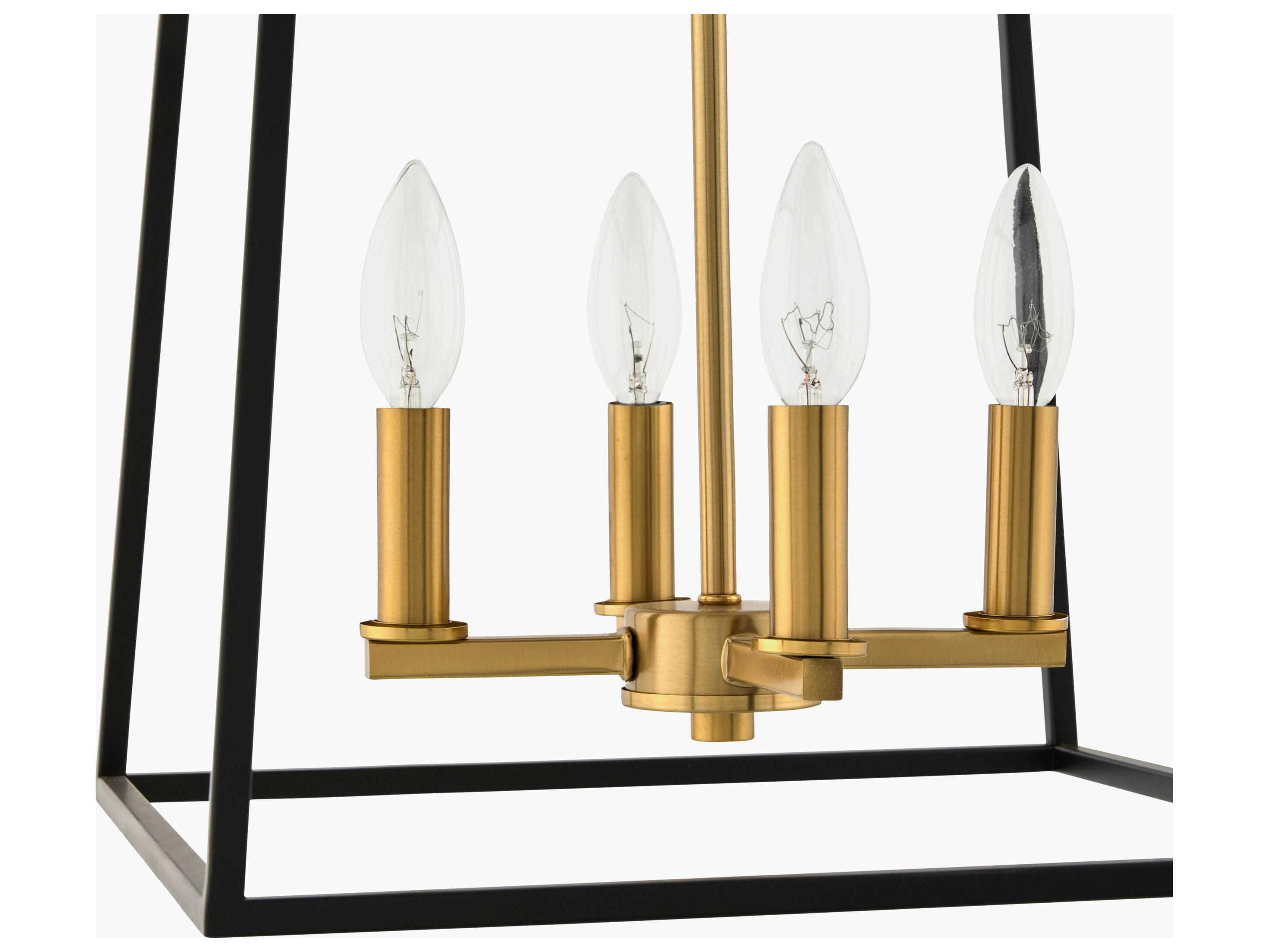 Surya Possini 4-Light Black Chandelier