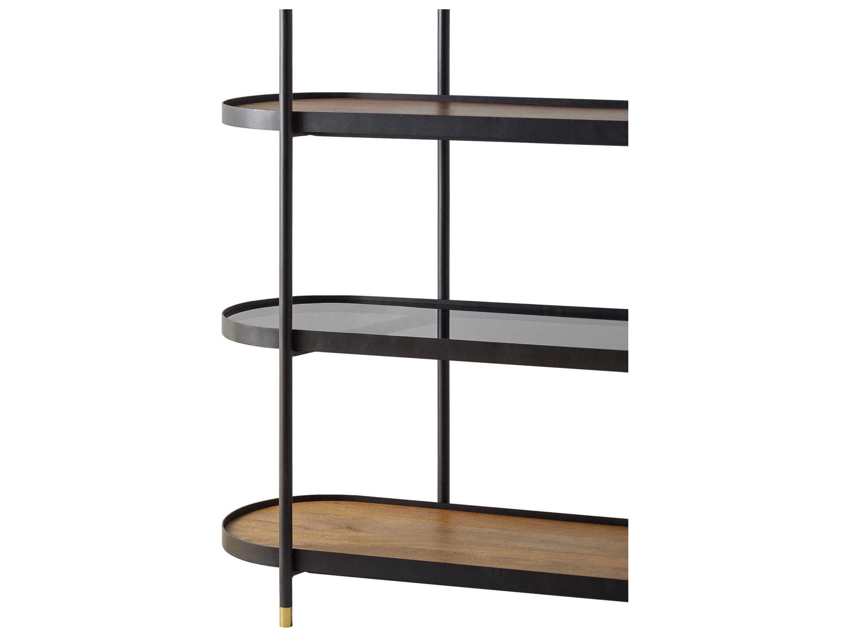 Surya Pearson Dark Brown Black Bookcase