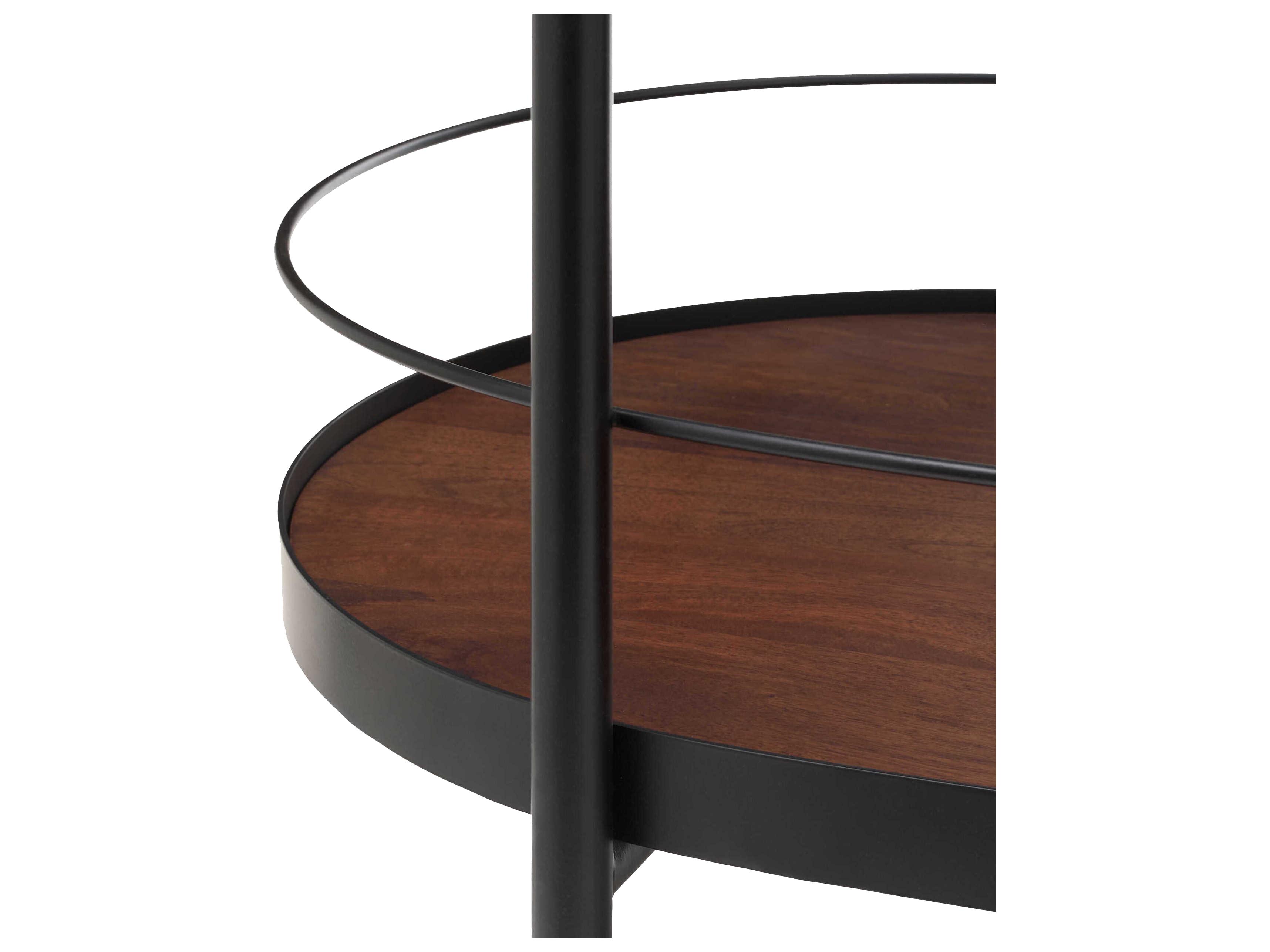 Surya Pearson Glass Gray Black Bar Cart