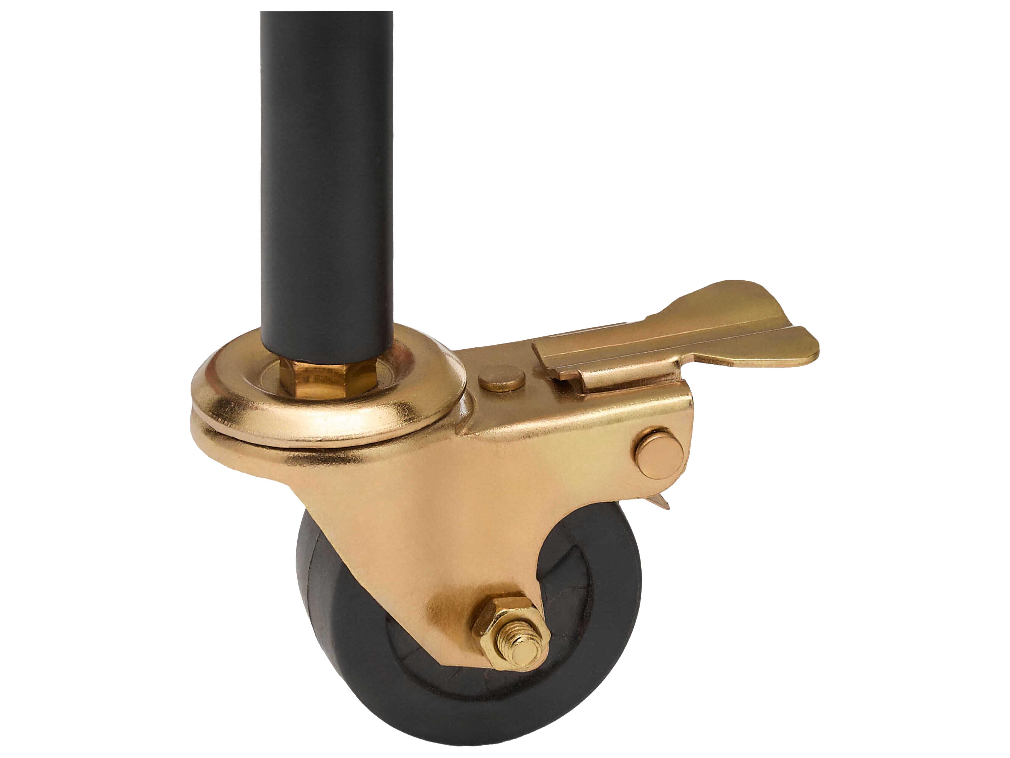 Surya Pearson Glass Gray Black Bar Cart