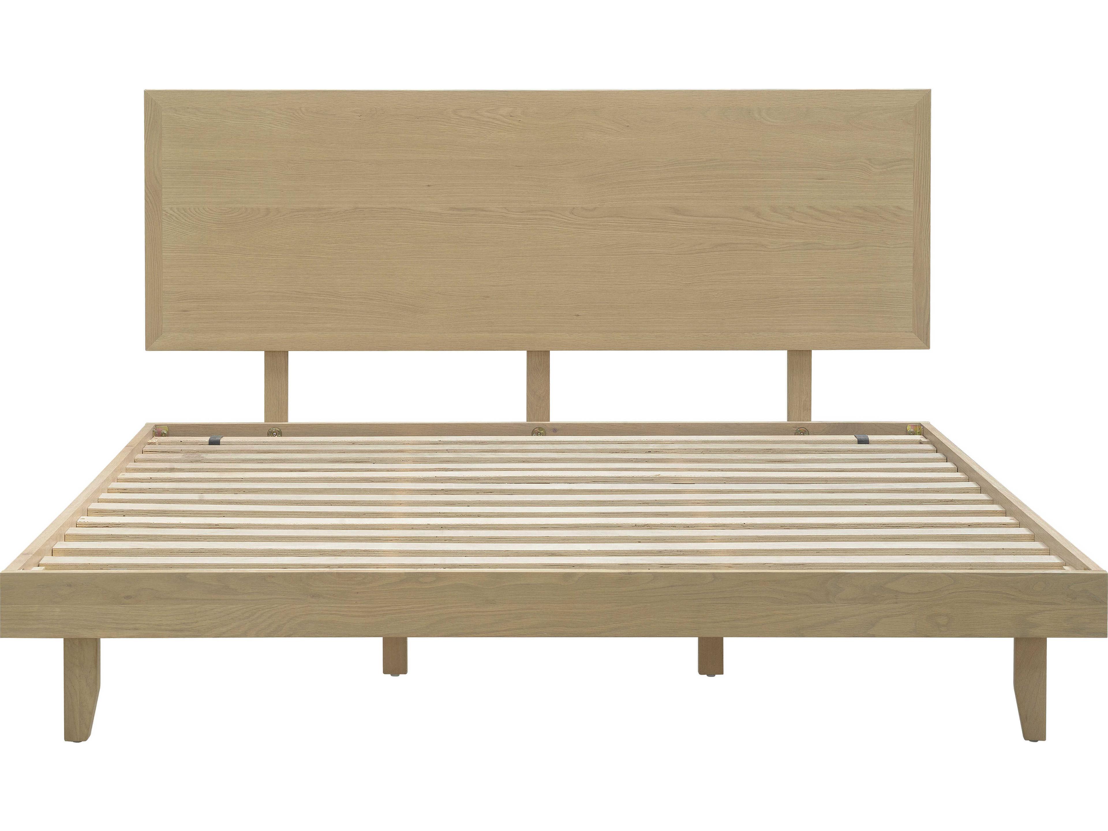 Surya Pryce Brown Oak Wood King Platform Bed