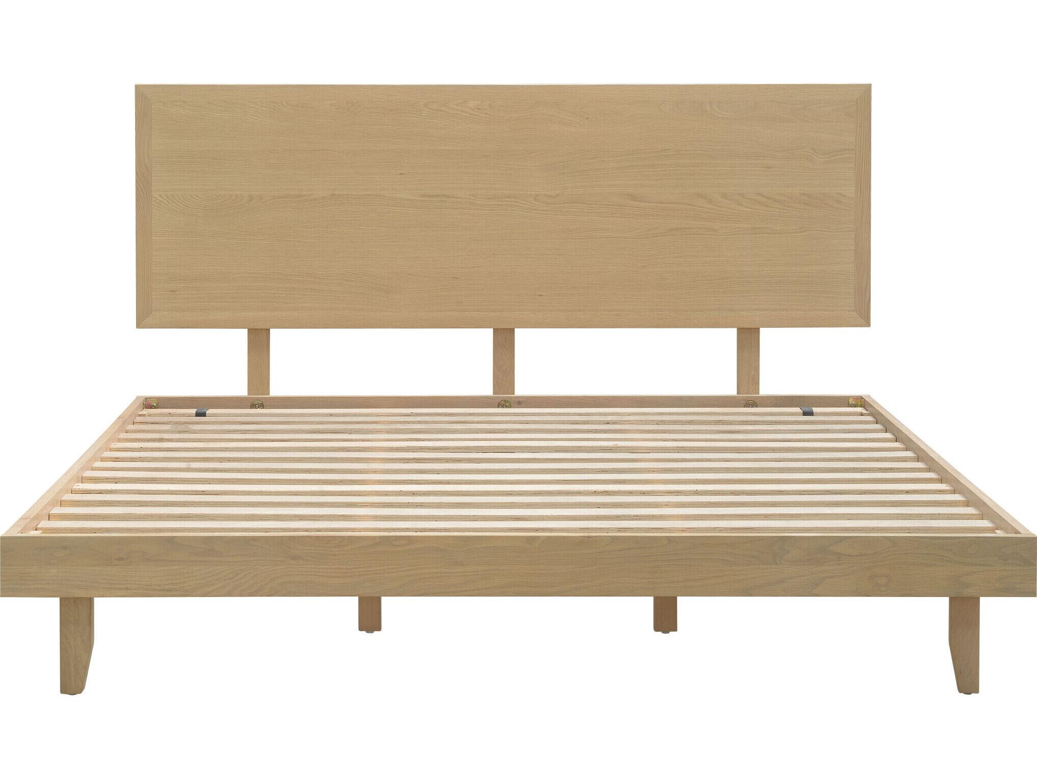 Surya Pryce Brown Natural Oak Wood King Platform Bed