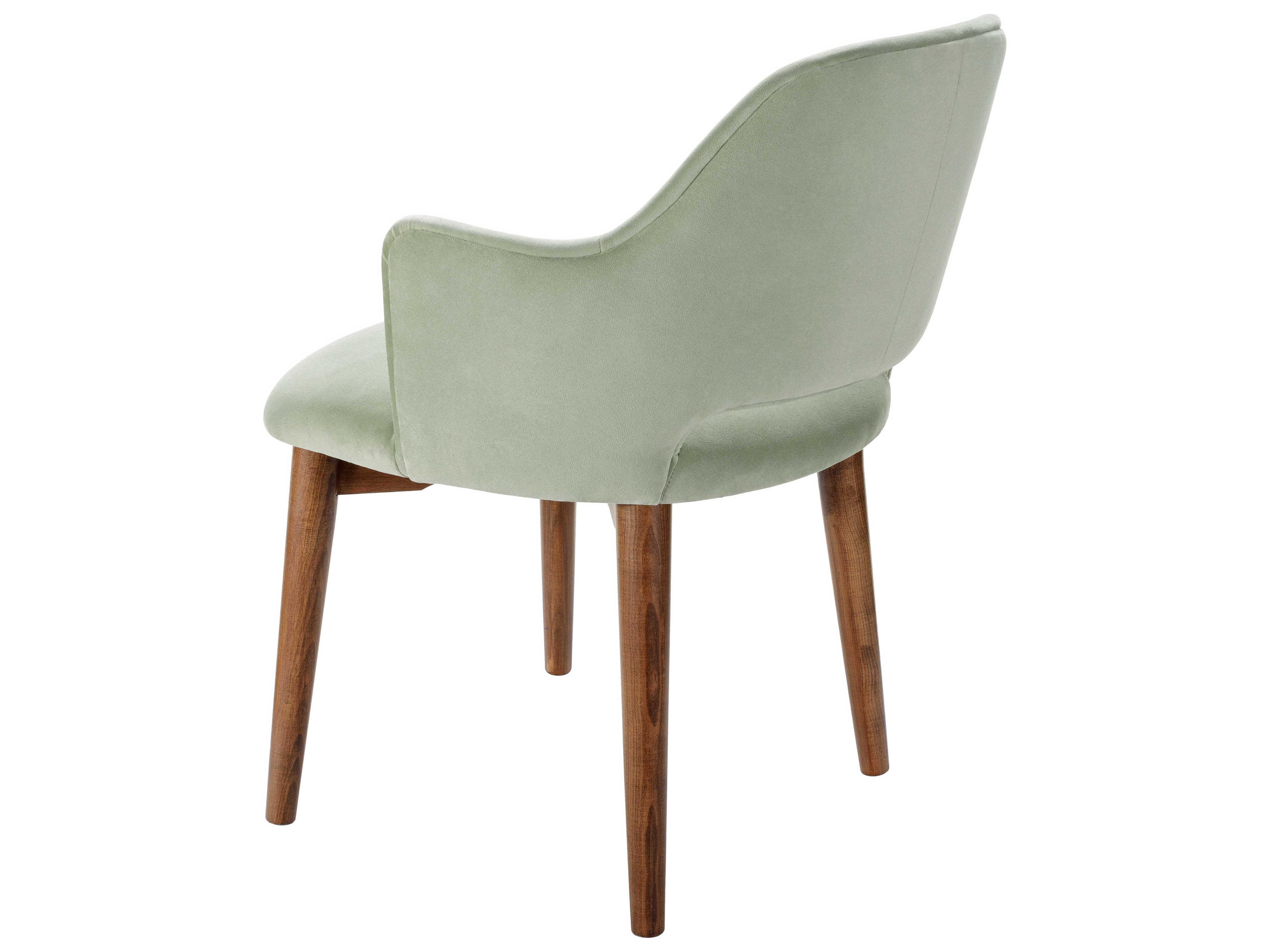 Surya Payette Rubberwood Green Upholstered Arm Dining Chair