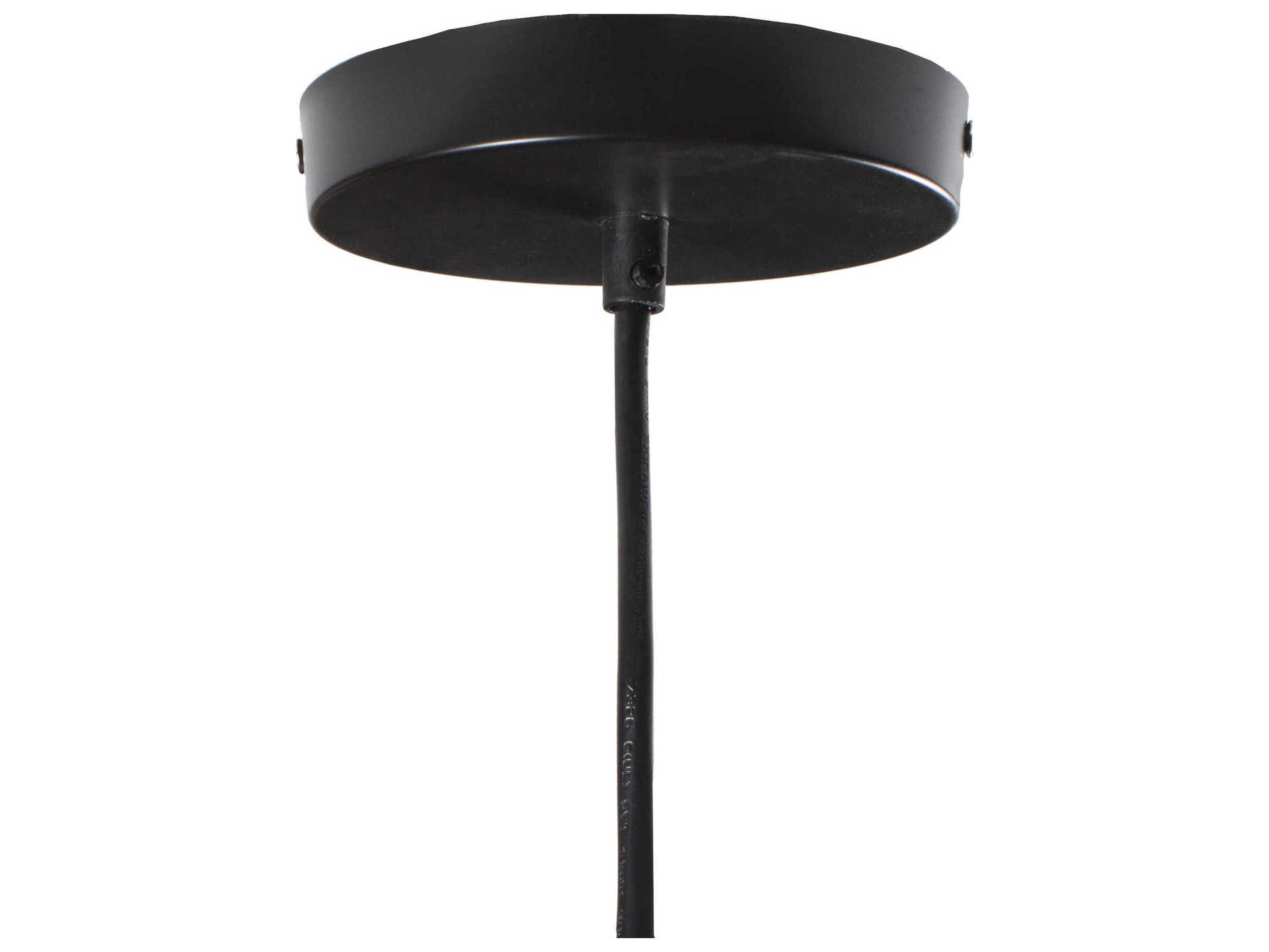 Surya Quinton 1-Light Black Cylinder Mini Pendant