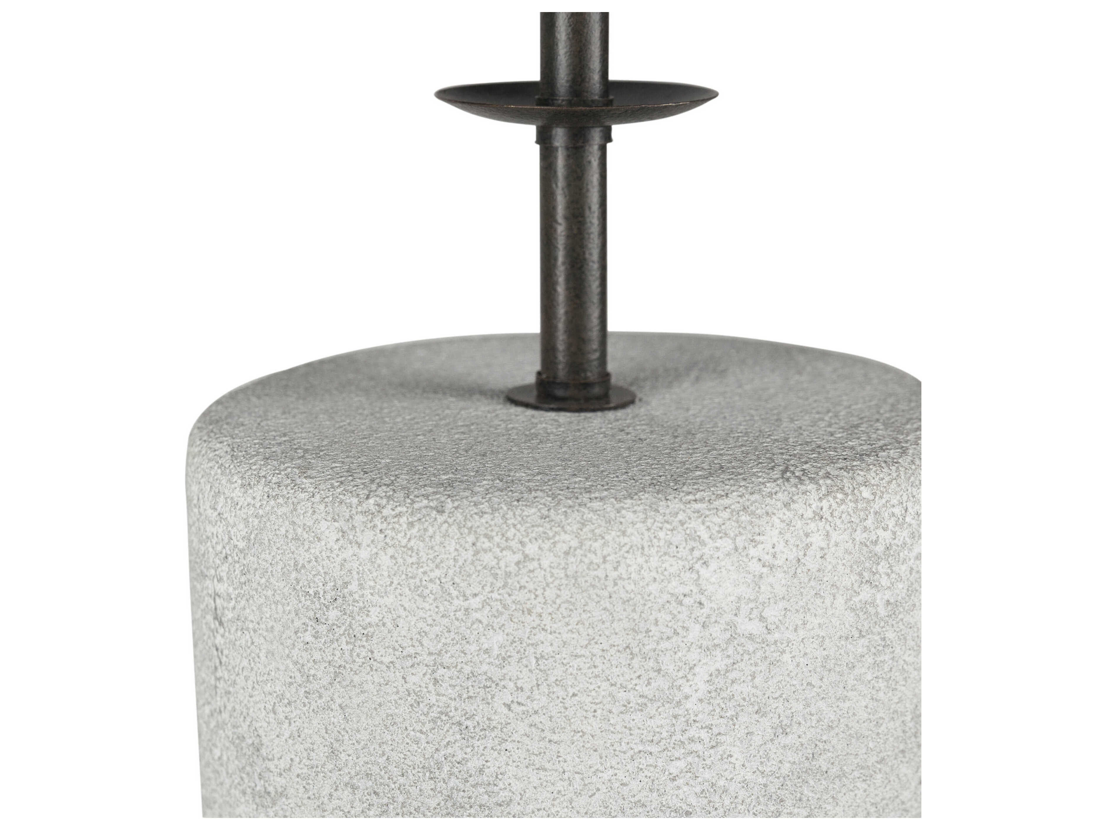 Surya Rigby Metallic Bronze Ivory Linen Gray Buffet Lamp