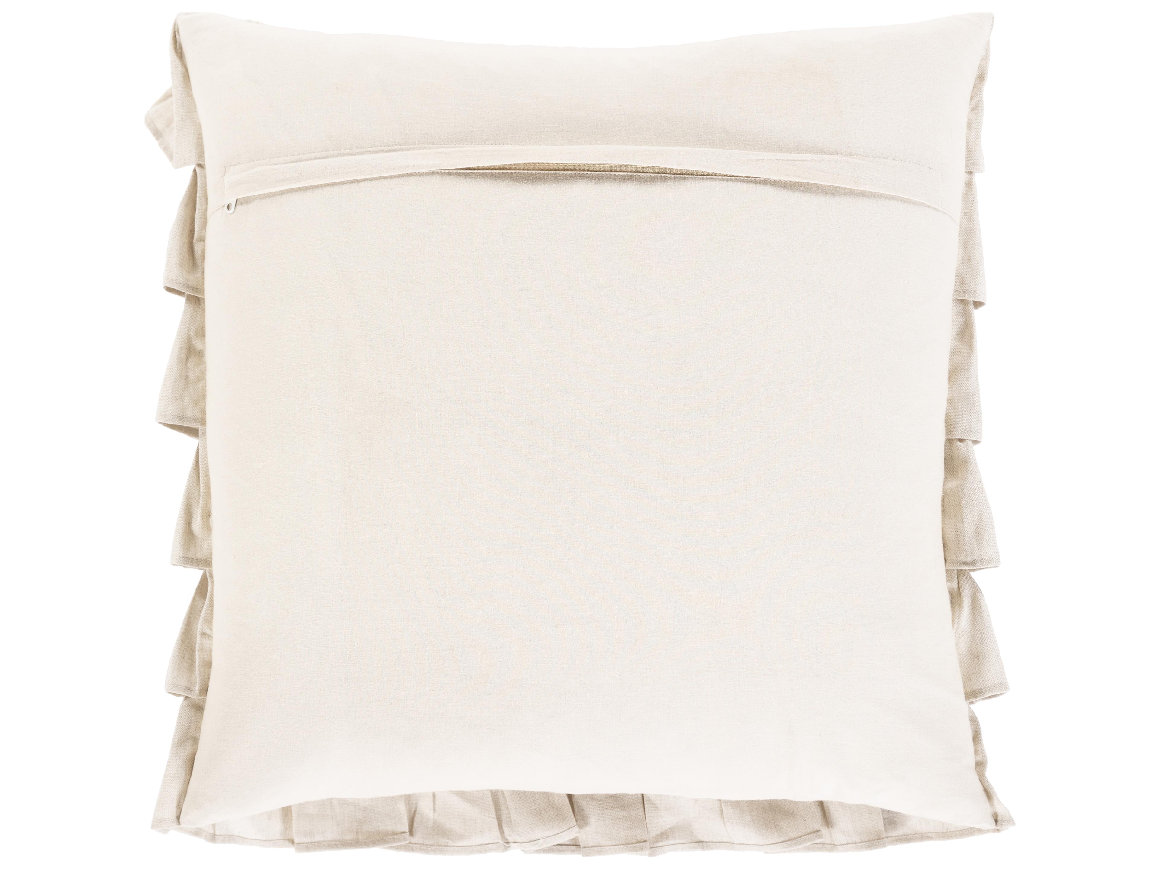Surya Ruffle Oatmeal Pillow