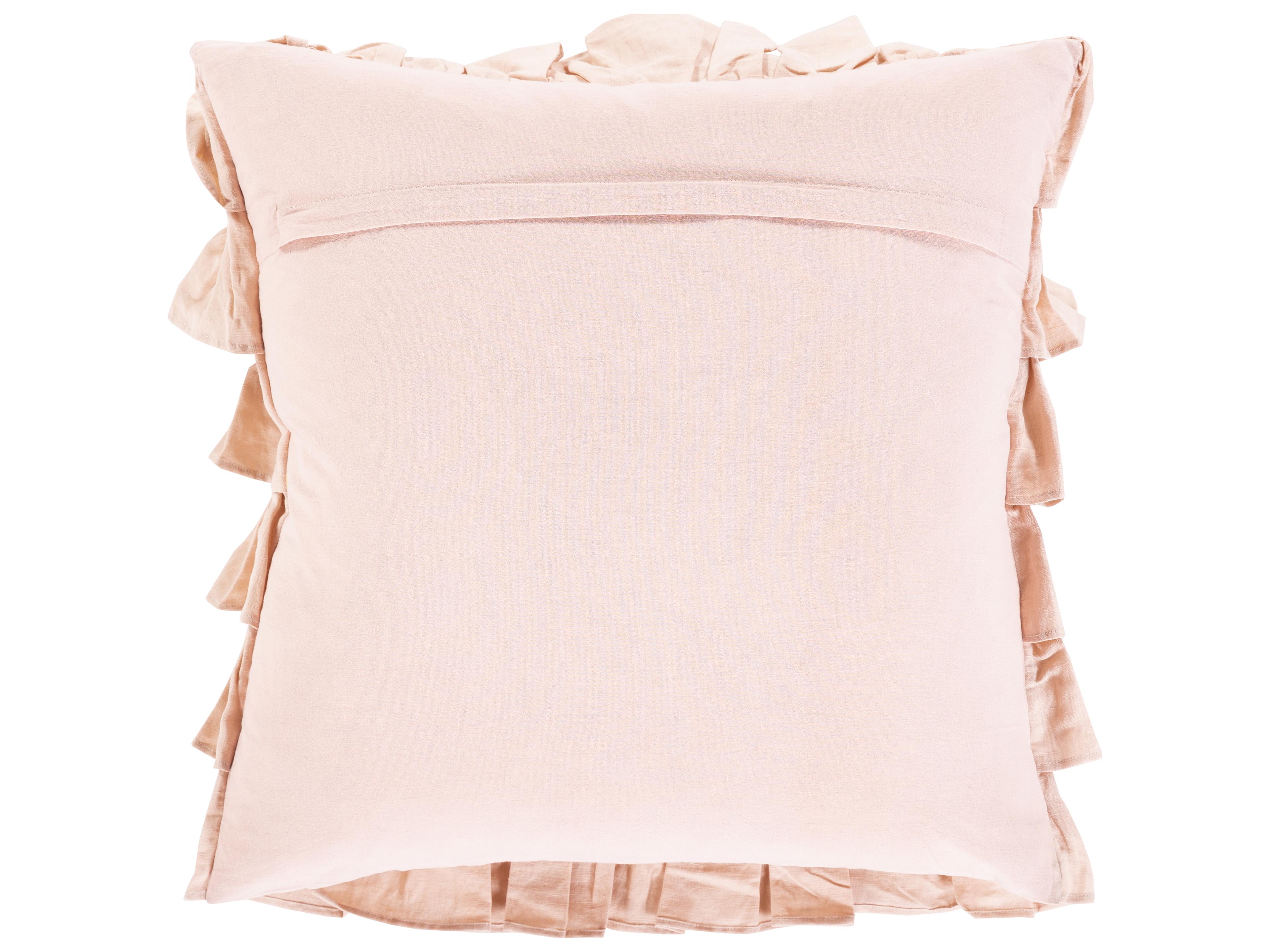 Surya Ruffle Dusty Pink Pillow