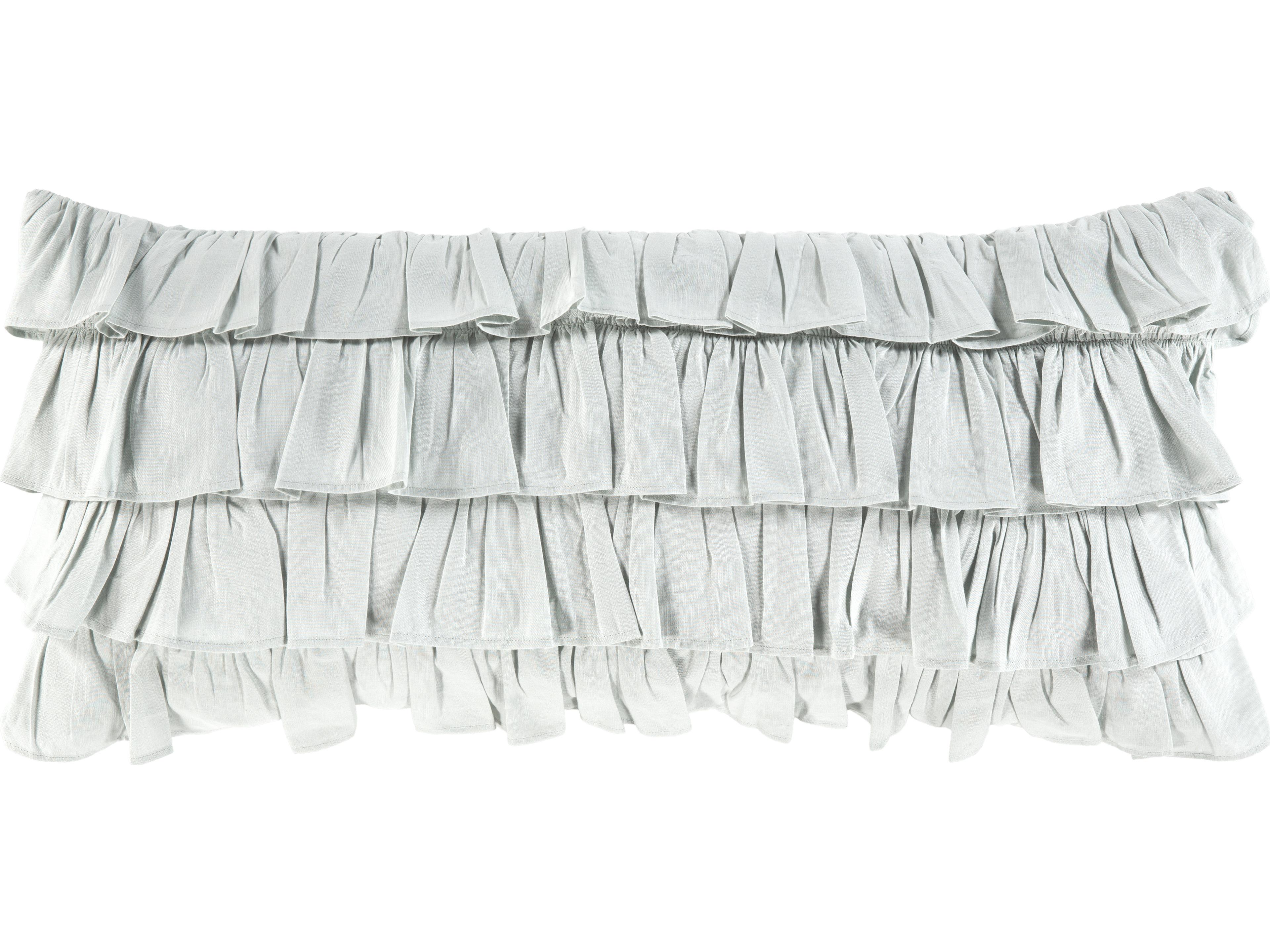 Surya Ruffle Pale Blue Pillow